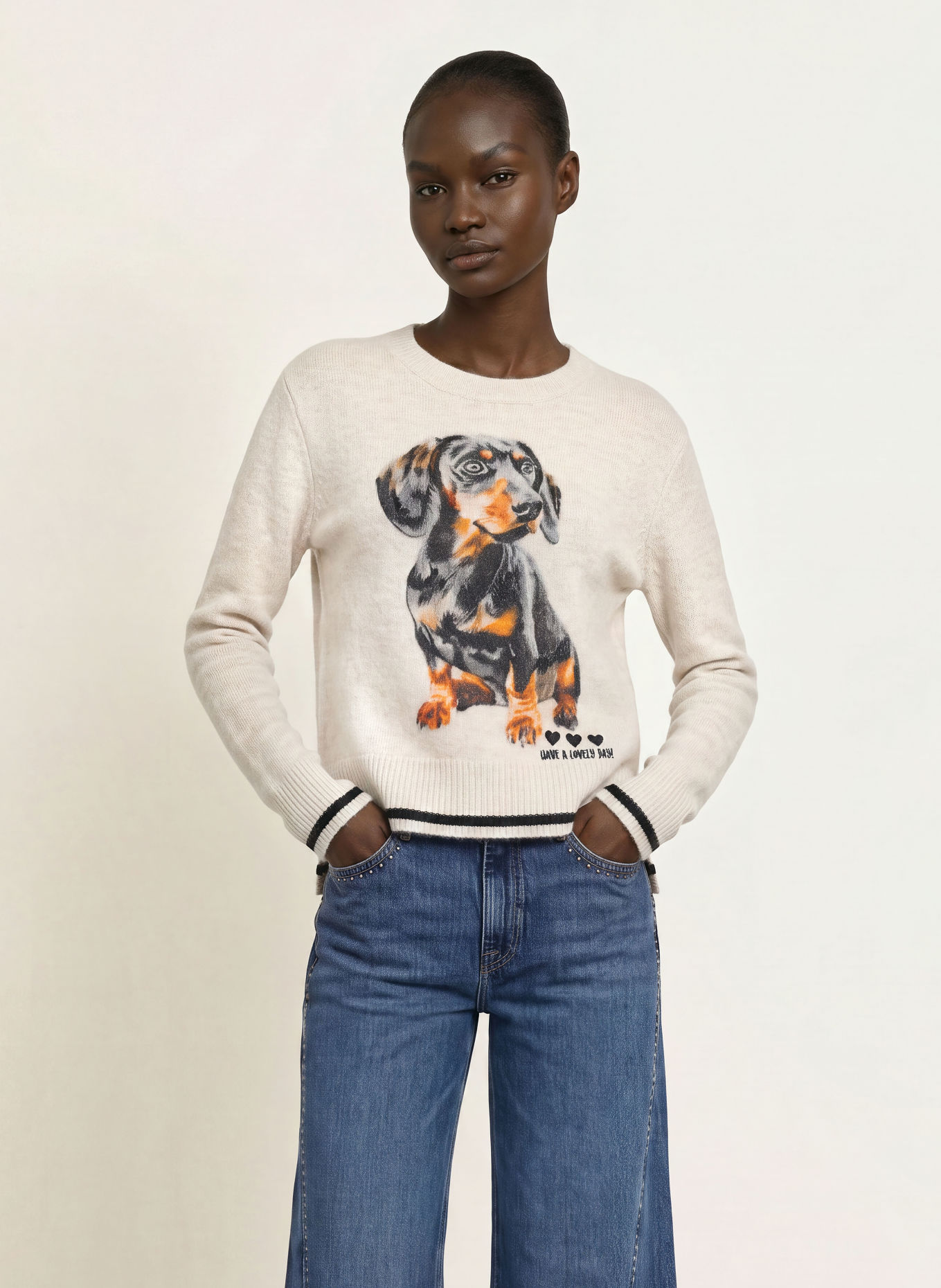 Princess GOES HOLLYWOOD Pull: CRÈME / ORANGE / NOIR