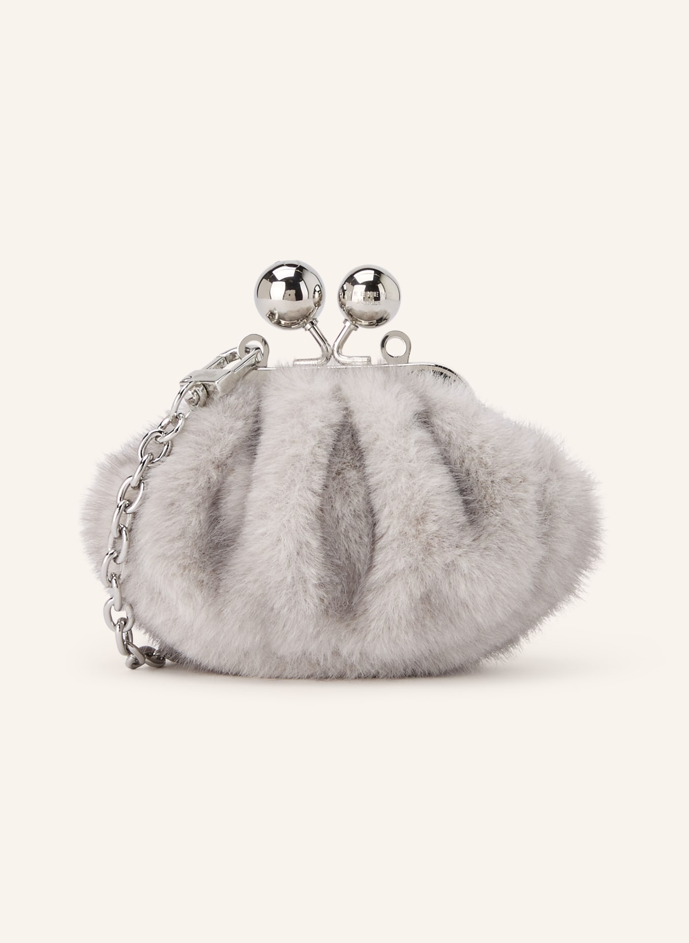 WEEKEND Max Mara Sac en fausse fourrure ATUBO: GRIS CLAIR / ARGENT