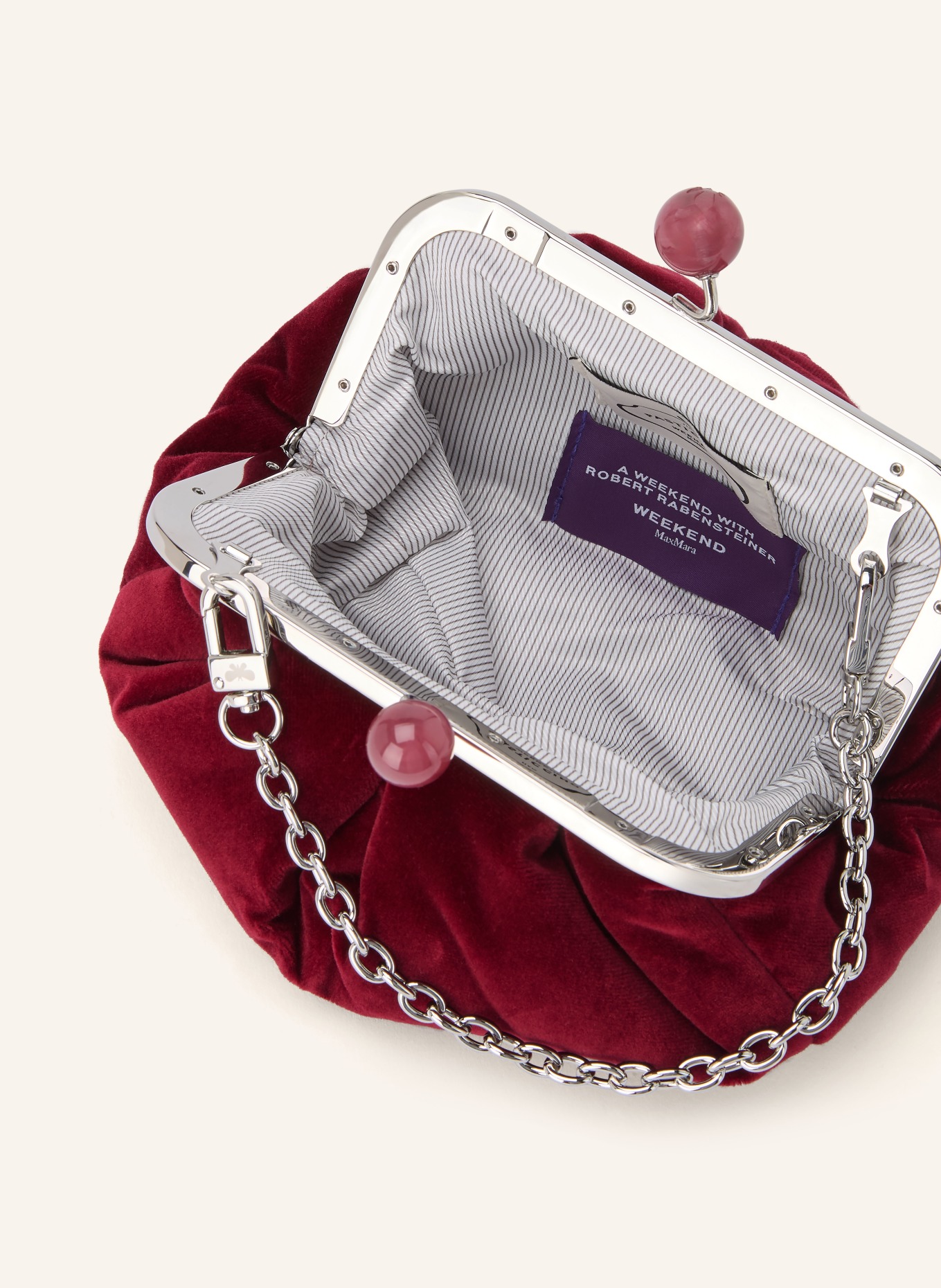WEEKEND Max Mara Sac à bandoulière GIOCHI: ROUGE FONCÉ / ARGENT