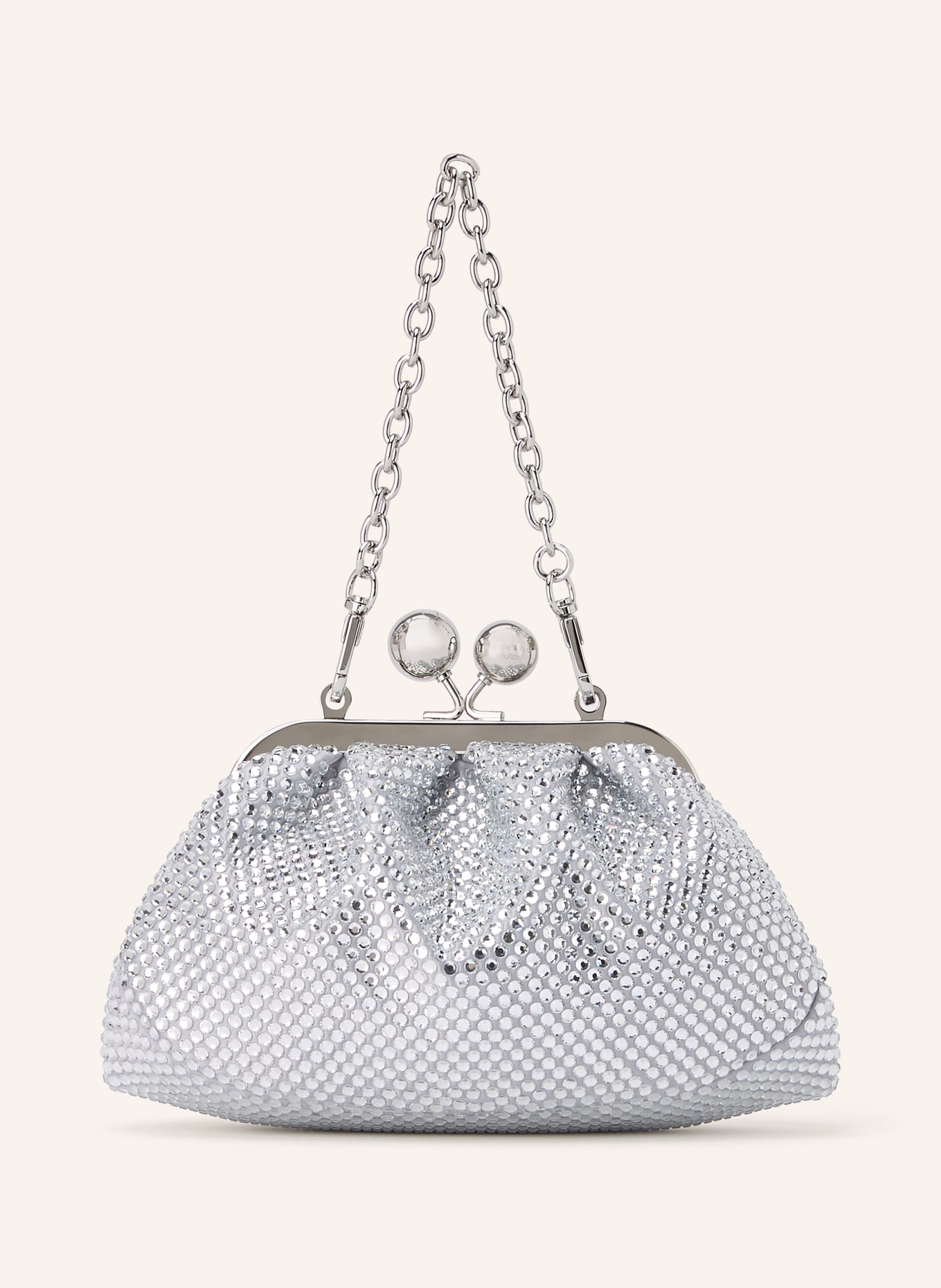 WEEKEND Max Mara Sac à bandoulière VINO avec pierres décoratives: ARGENT