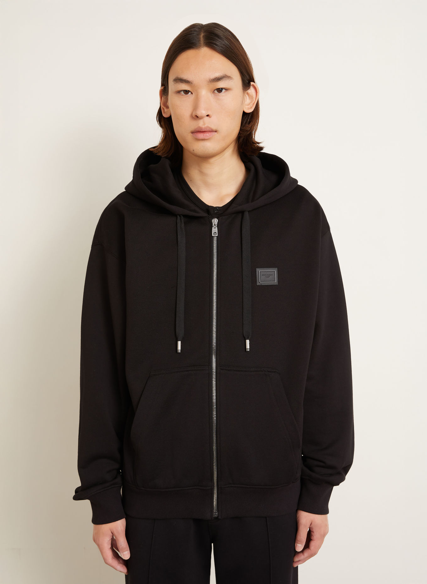 DOLCE & GABBANA Zip-up sweatshirt: BLACK