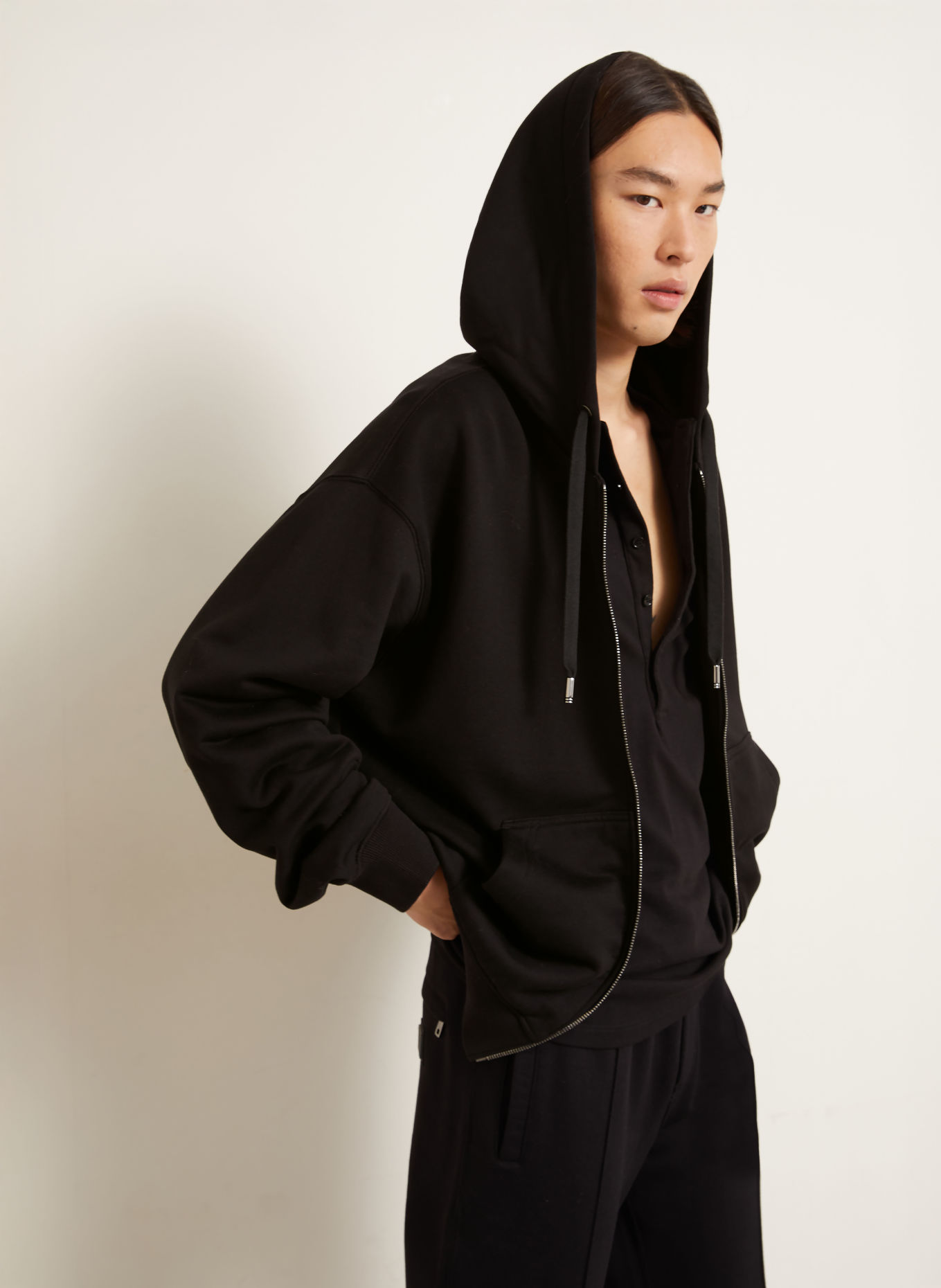 DOLCE & GABBANA Zip-up sweatshirt: BLACK