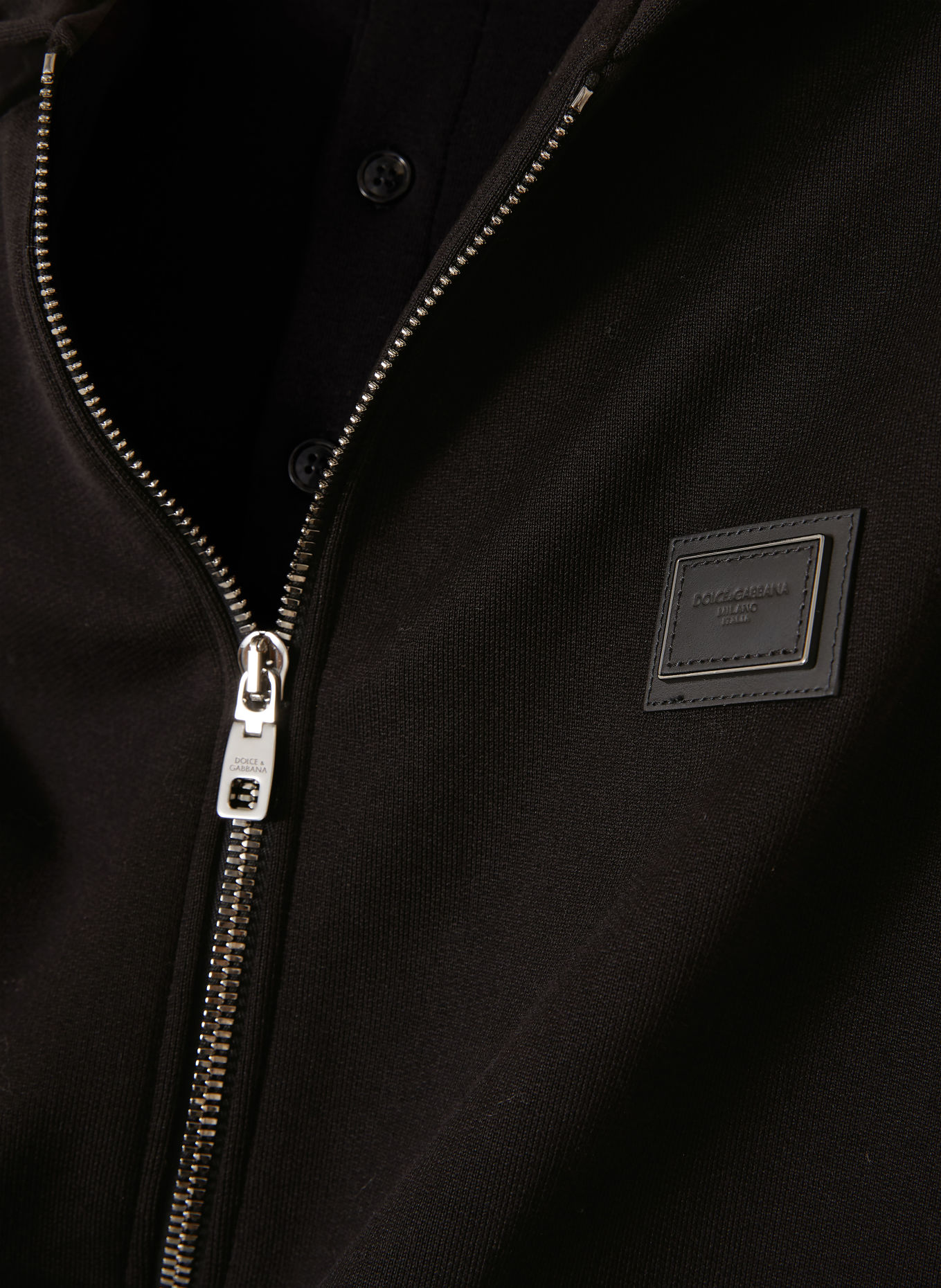 DOLCE & GABBANA Zip-up sweatshirt: BLACK