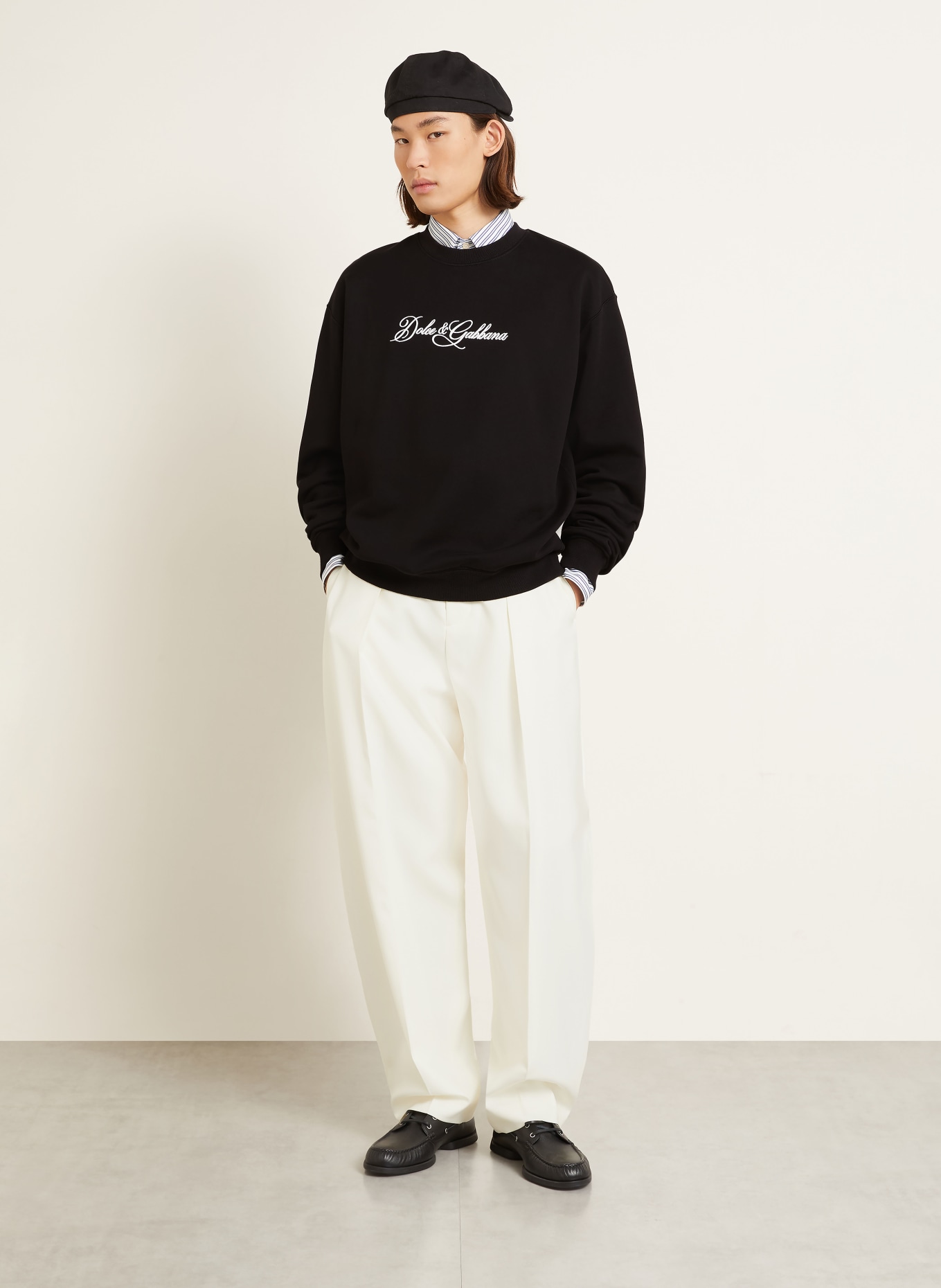 DOLCE & GABBANA Sweatshirt: NOIR / BLANC