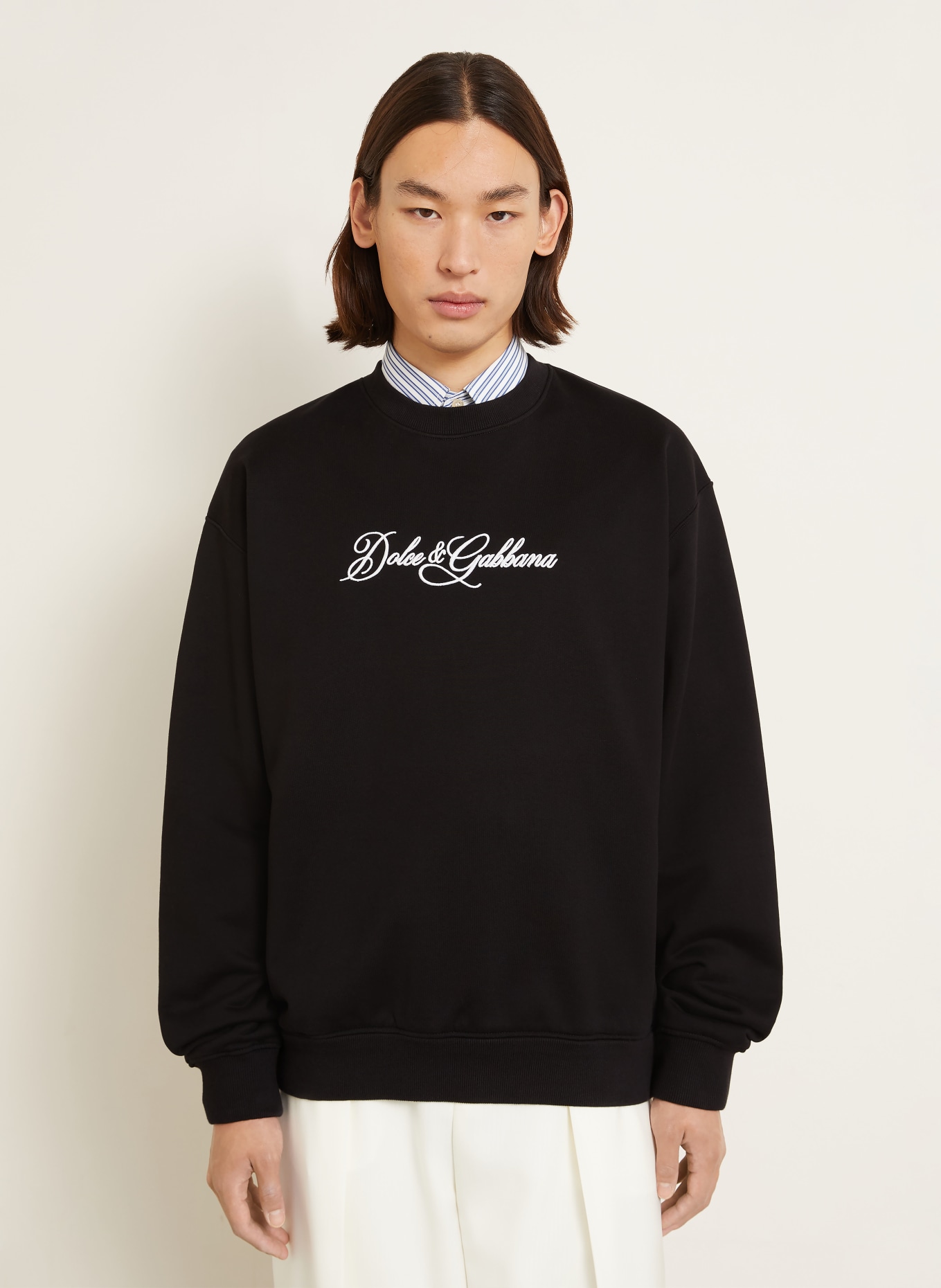 DOLCE & GABBANA Sweatshirt: NOIR / BLANC