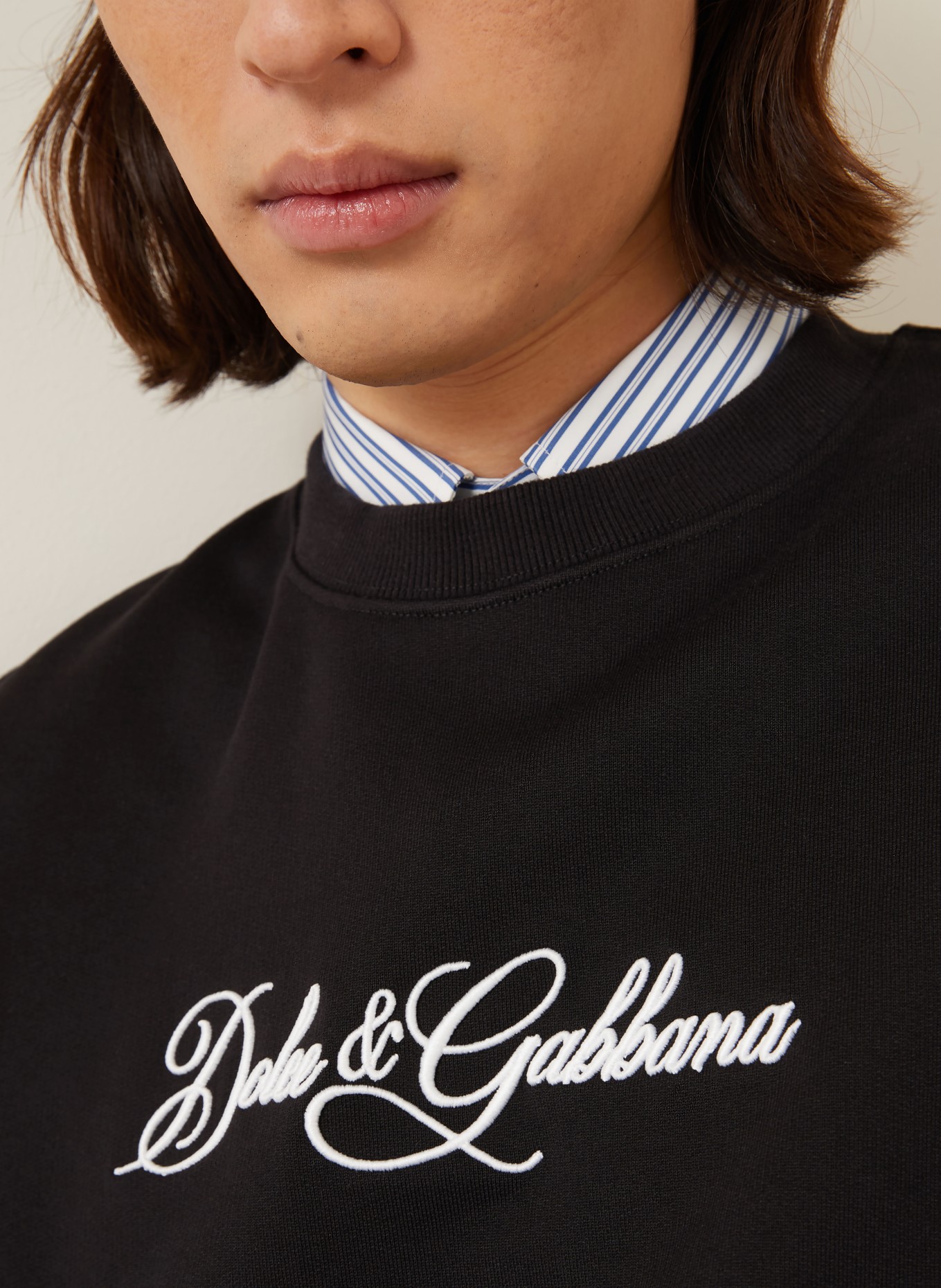 DOLCE & GABBANA Sweatshirt: NOIR / BLANC