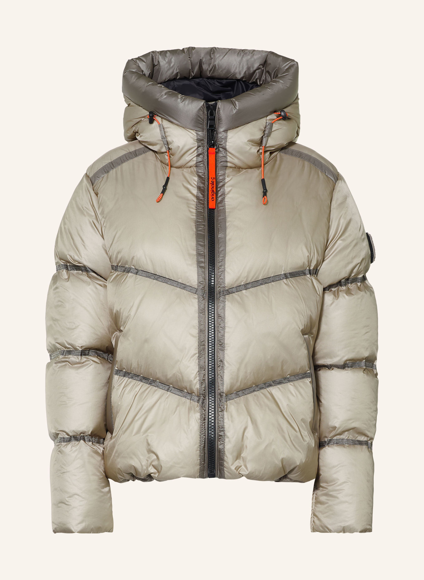 No.1 Como Gewatteerde jas PARIS: TAUPE