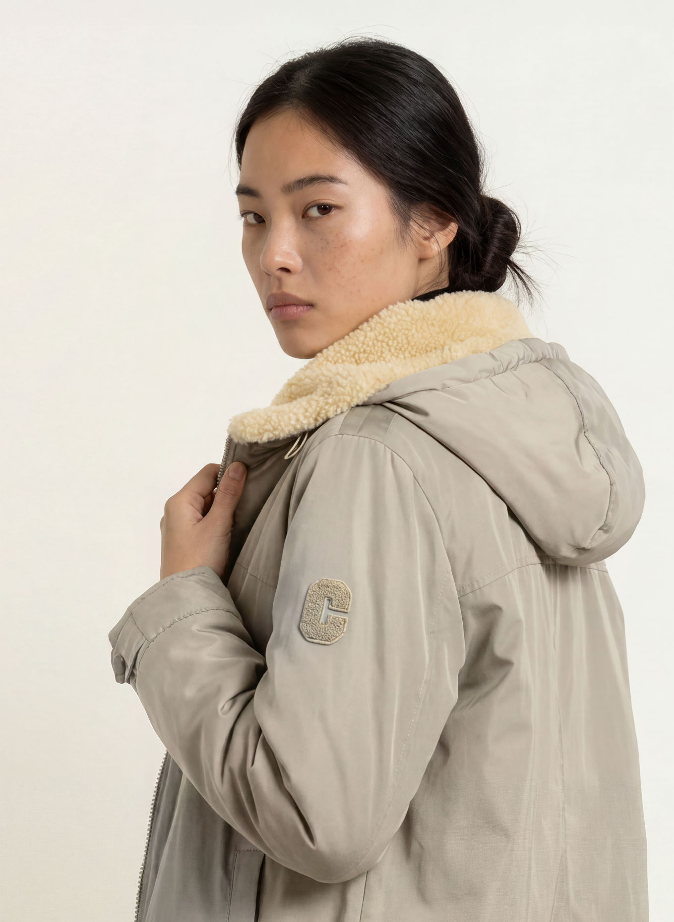 No.1 Como Jas ISNY: OLIJF / BEIGE