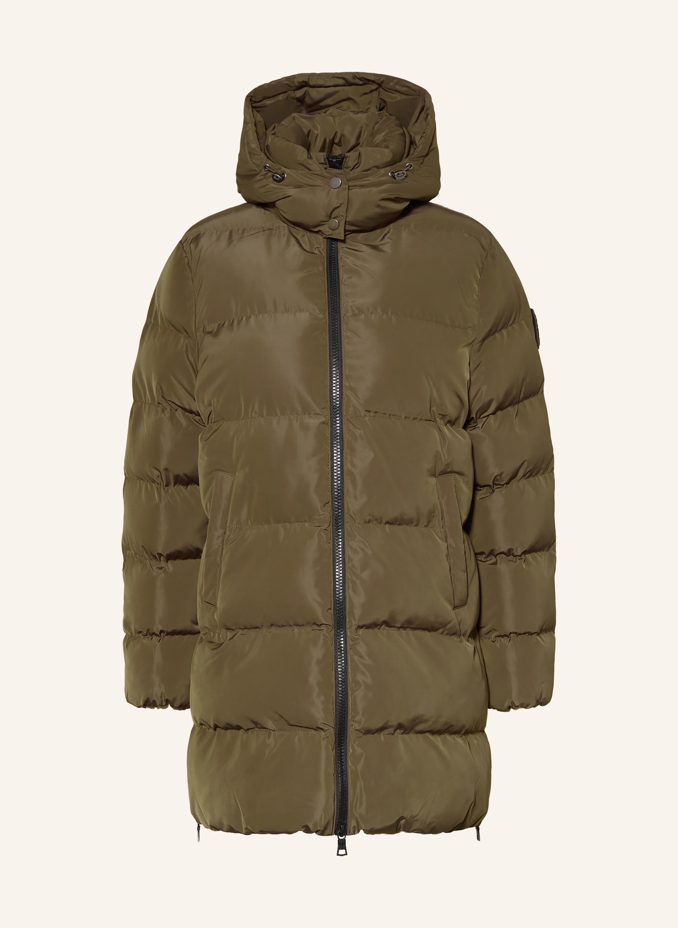 No.1 Como Steppmantel ISCHGL mit abnehmbarer Kapuze: TAUPE
