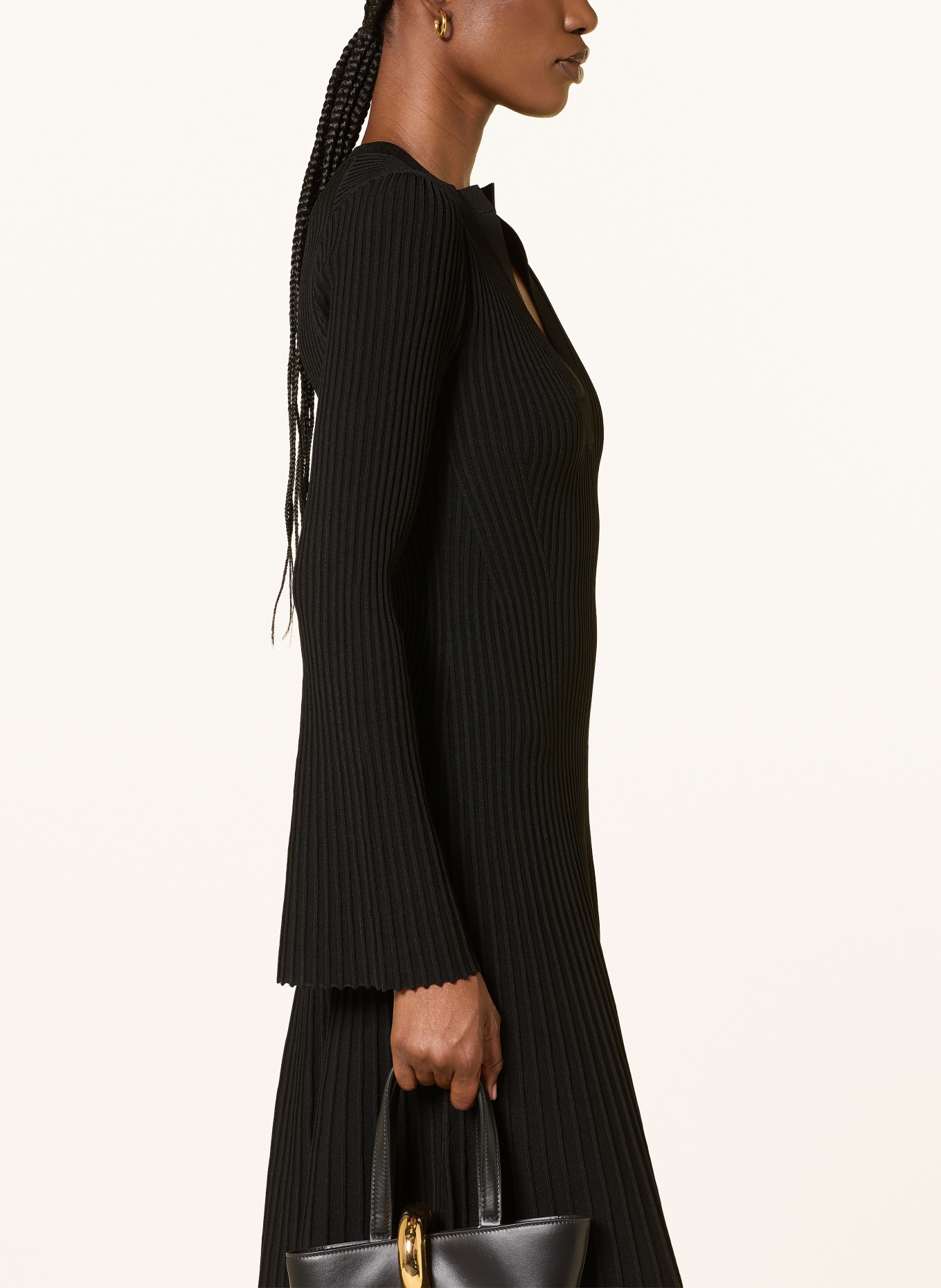 SIMKHAI Robe en maille GENNA: NOIR