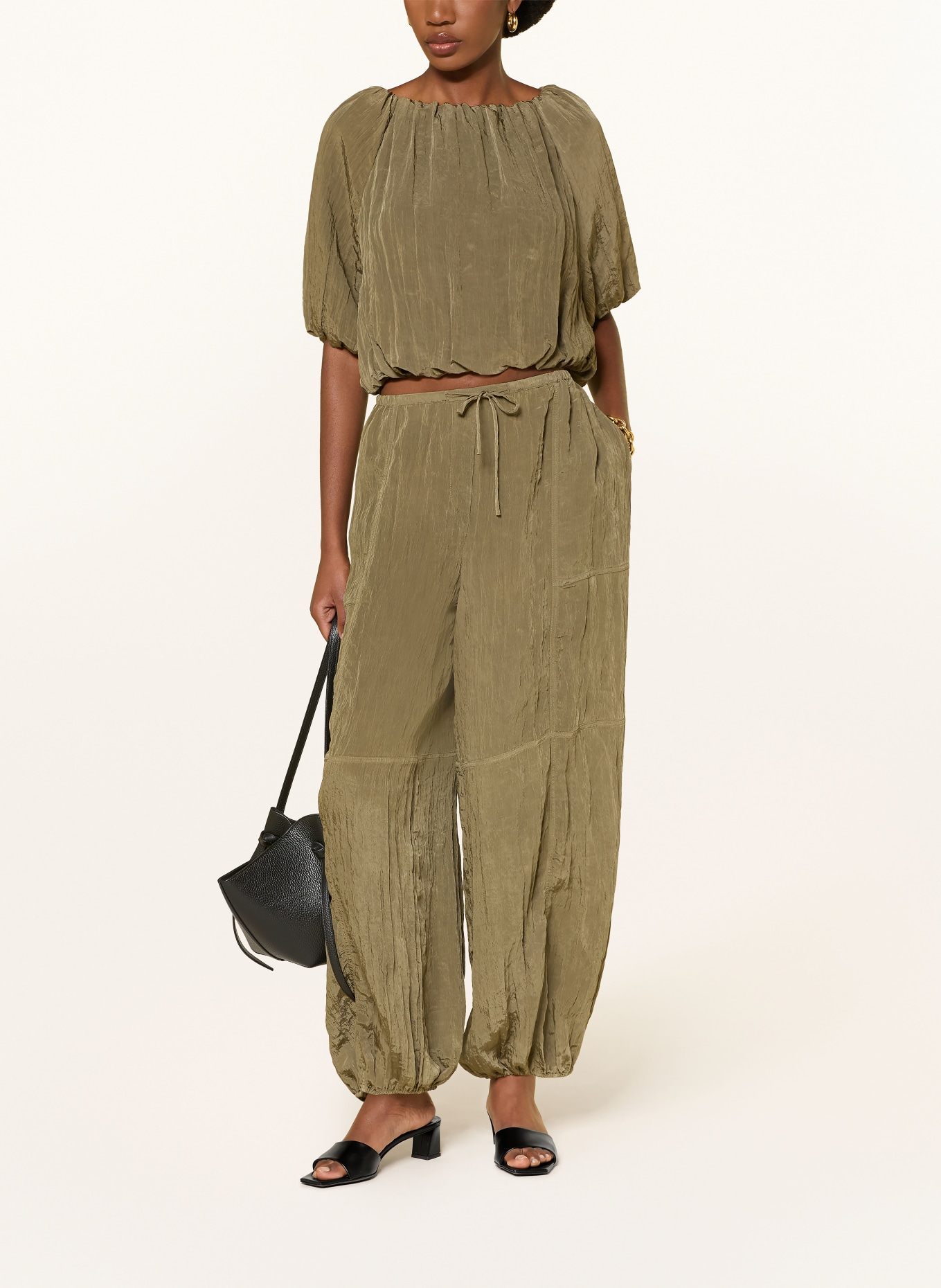 SIMKHAI ANNI Shirt blouse: OLIVE