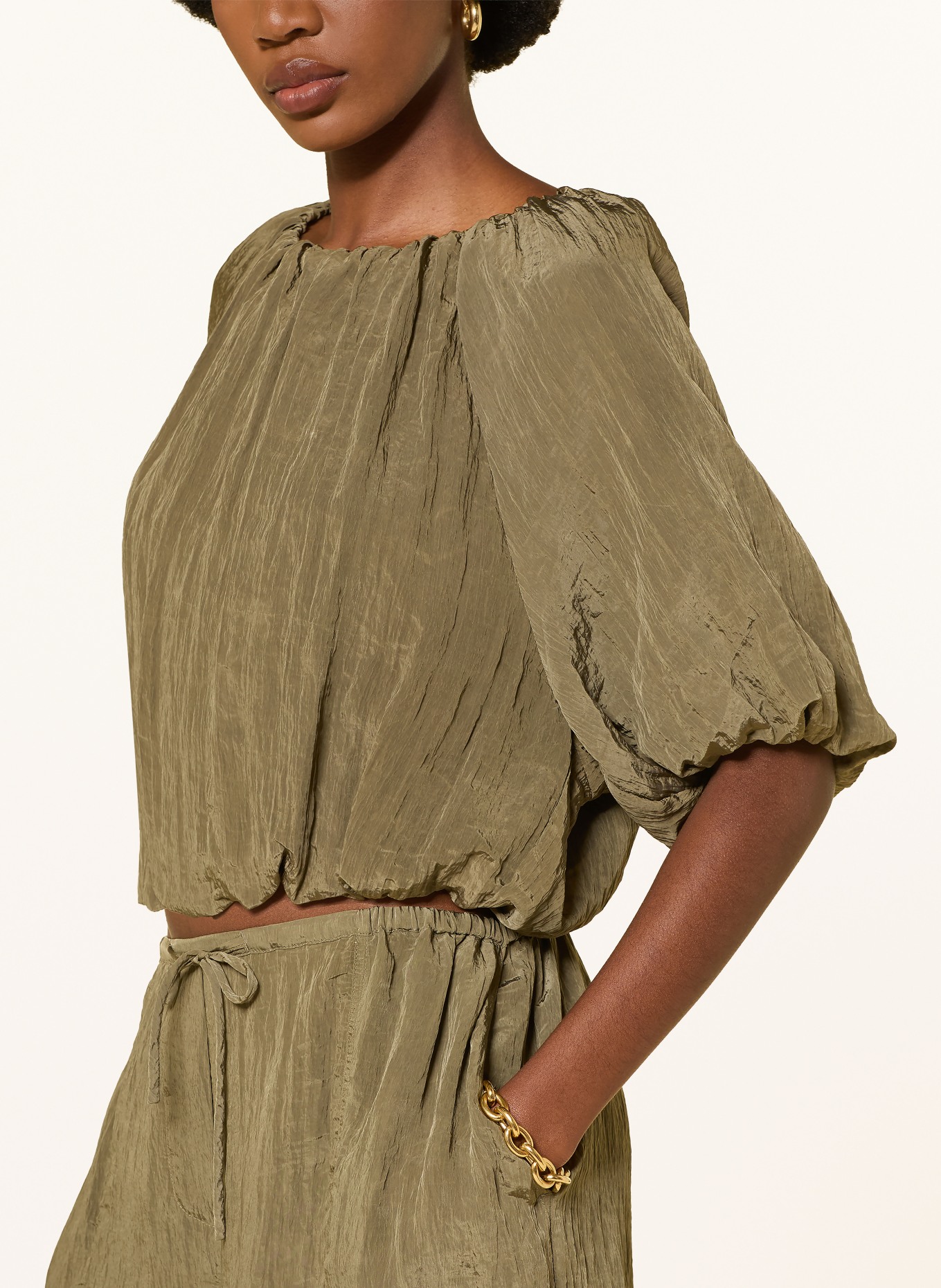 SIMKHAI ANNI Shirt blouse: OLIVE