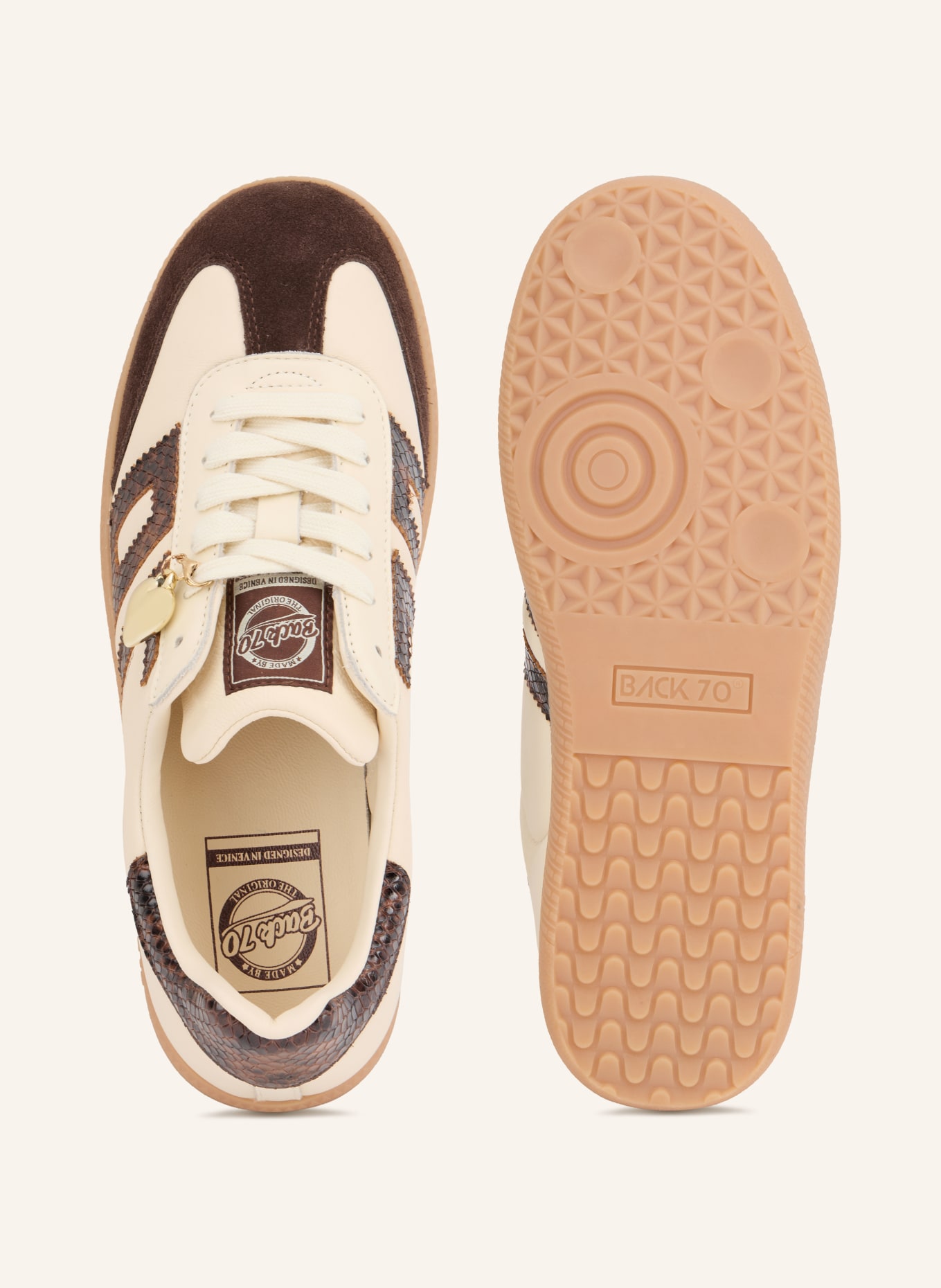BACK 70 Sneaker CLOUD: BEIGE / DUNKELBRAUN