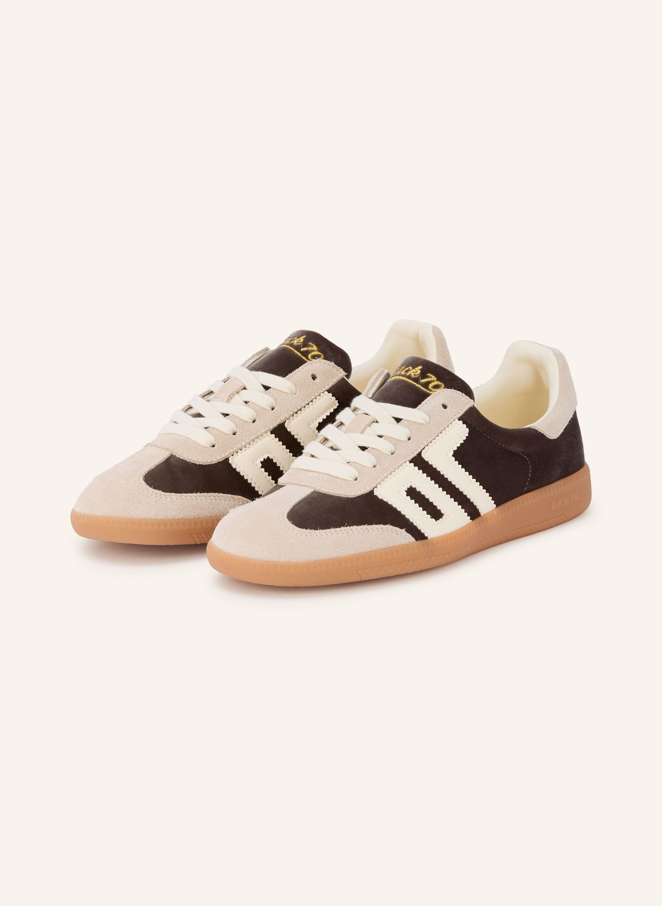 BACK 70 CLOUD Sneakers: BEIGE / DARK BROWN / CREAM