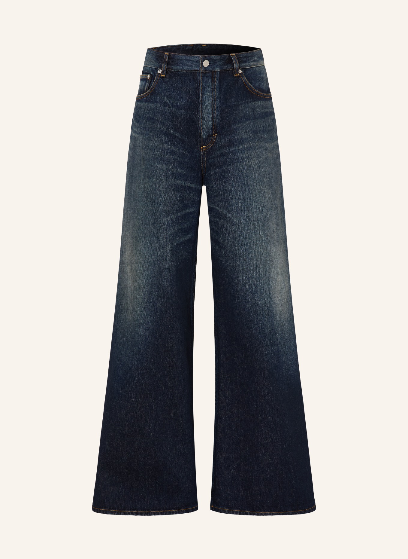 ALAÏA Wide Leg Jeans: A24 DOCK BLUE