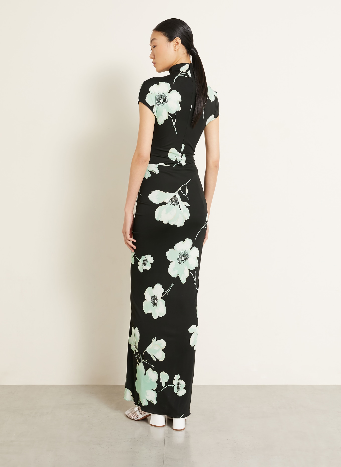 ALAÏA Kjole: SORT / MINT