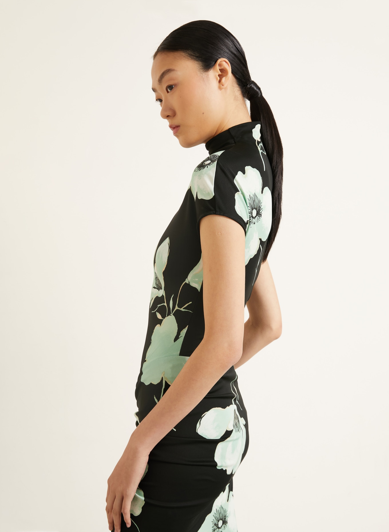 ALAÏA Kjole: SORT / MINT
