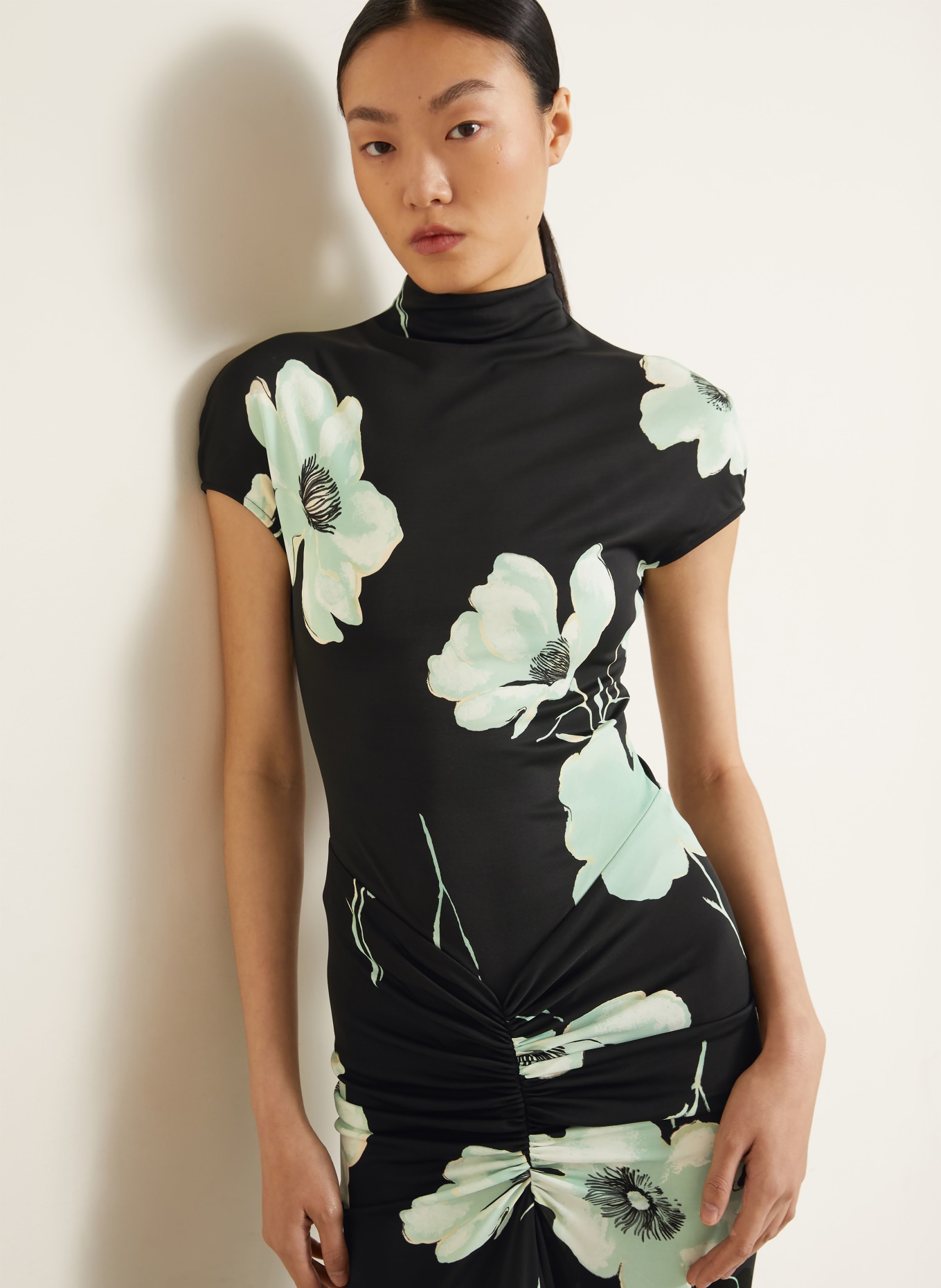 ALAÏA Kjole: SORT / MINT