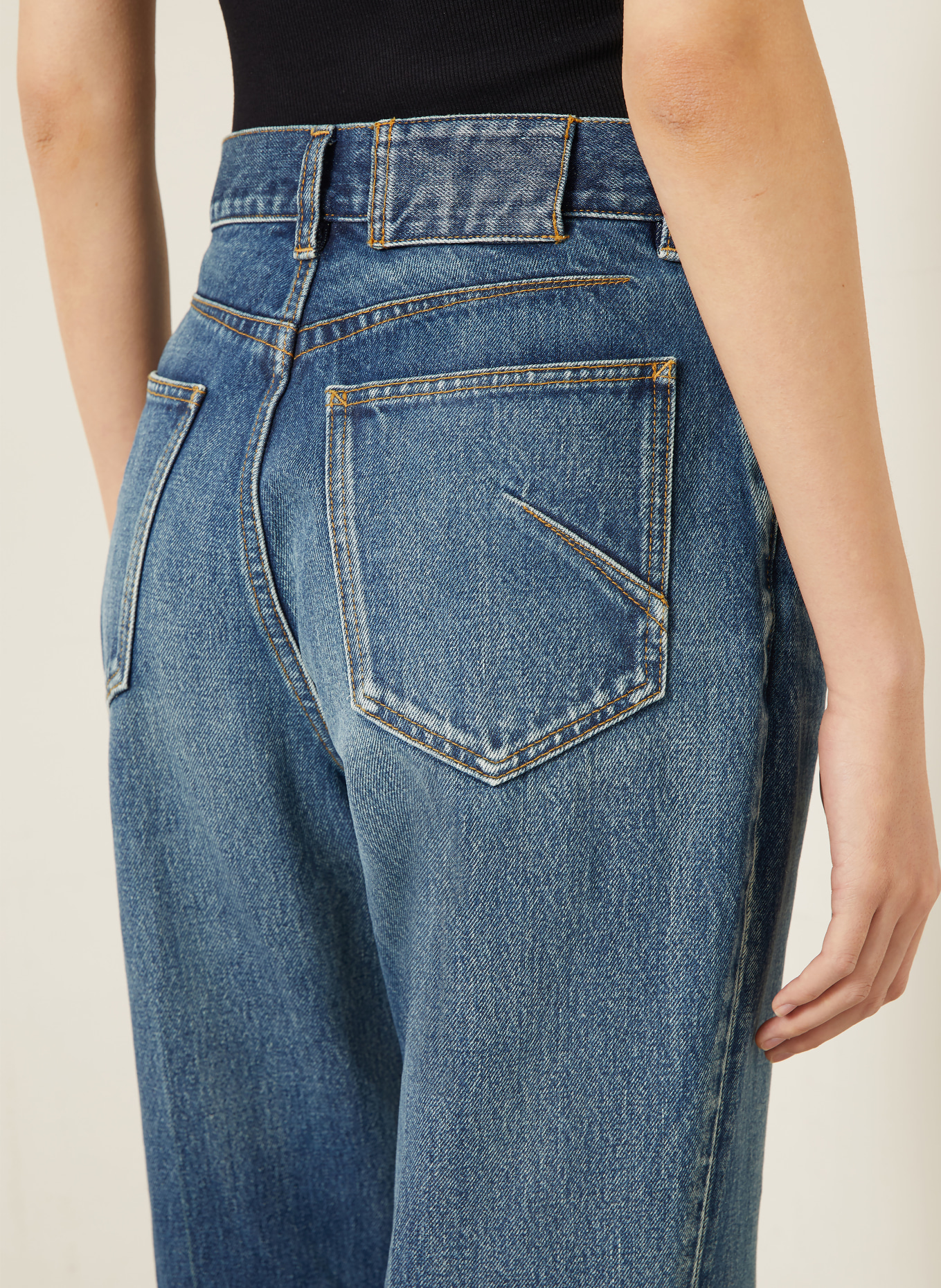 ALAÏA Bootcut Jeans: A25 BLUE STONE