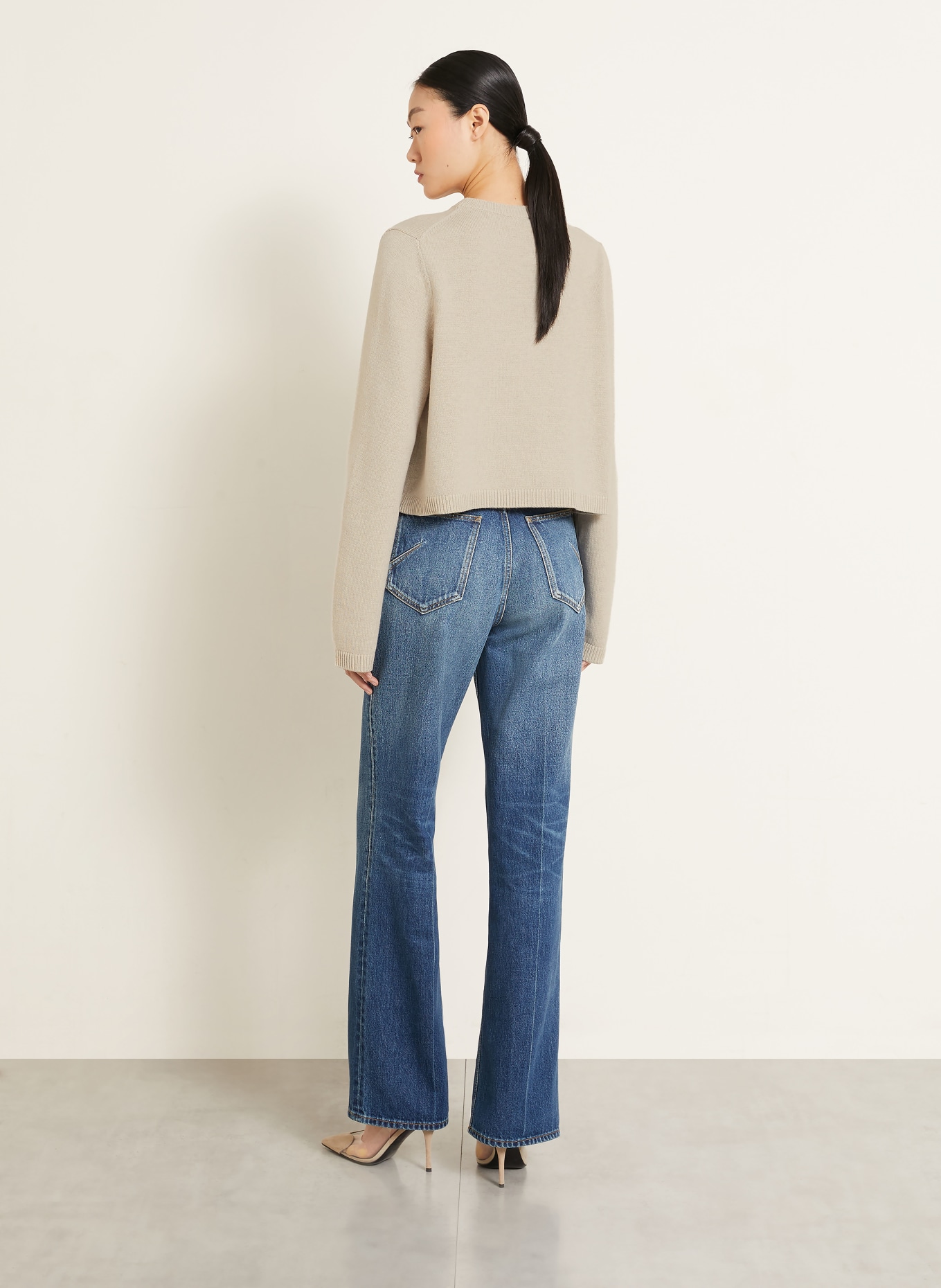 ALAÏA Tröja med kashmir: BEIGE