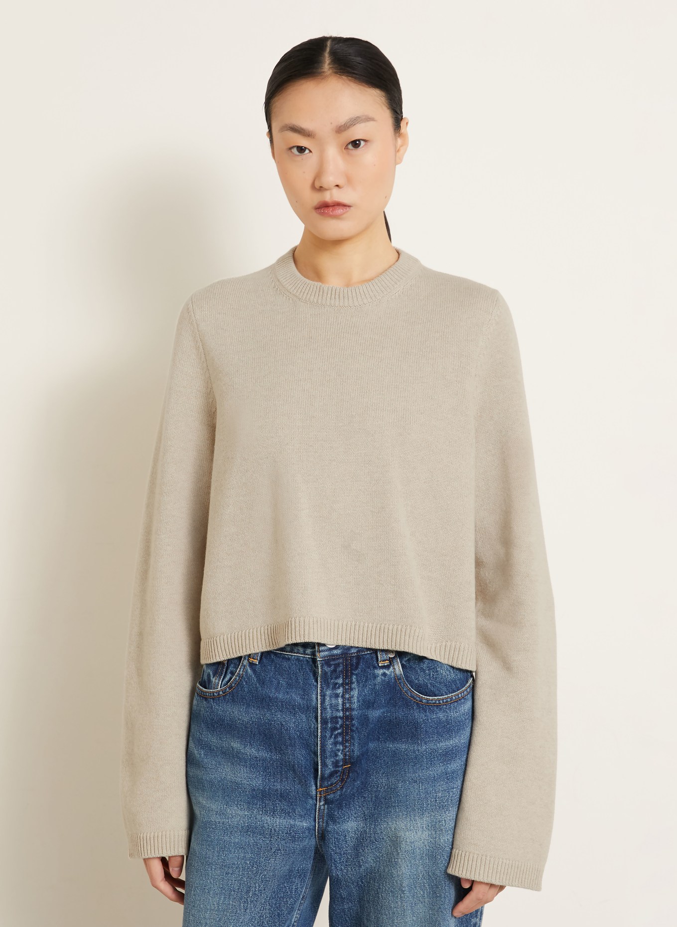ALAÏA Tröja med kashmir: BEIGE
