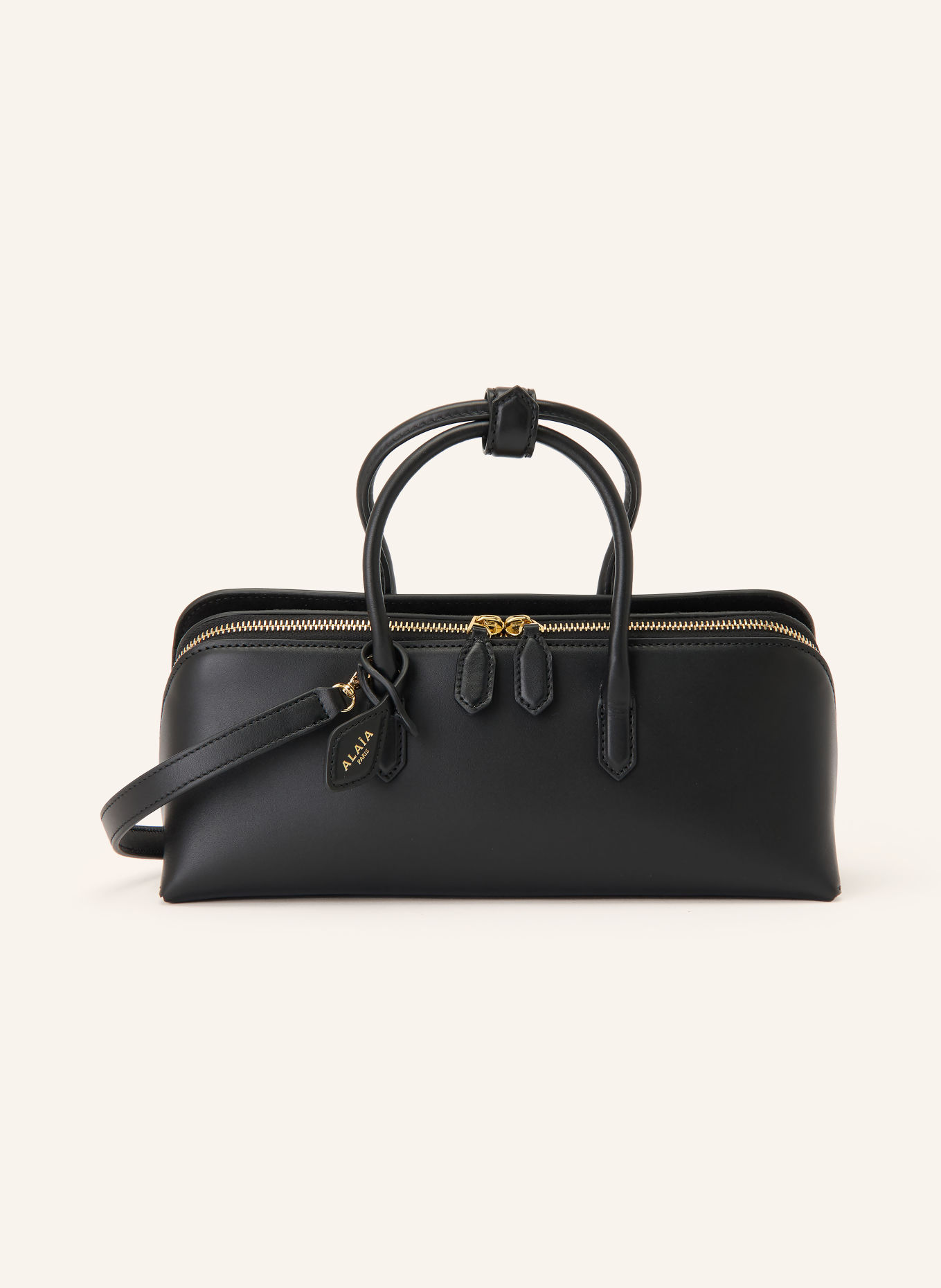 ALAÏA Sac épaule DELTA SMALL: NOIR