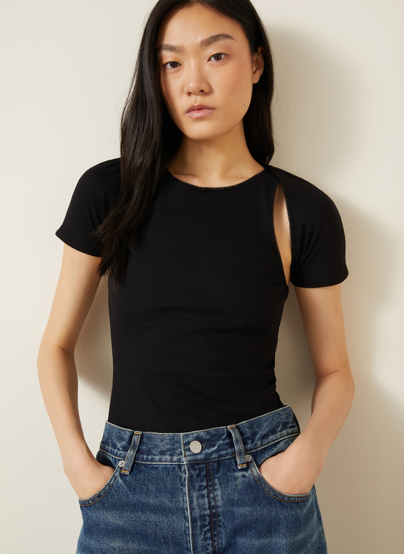 ALAÏA Top: NEGRU