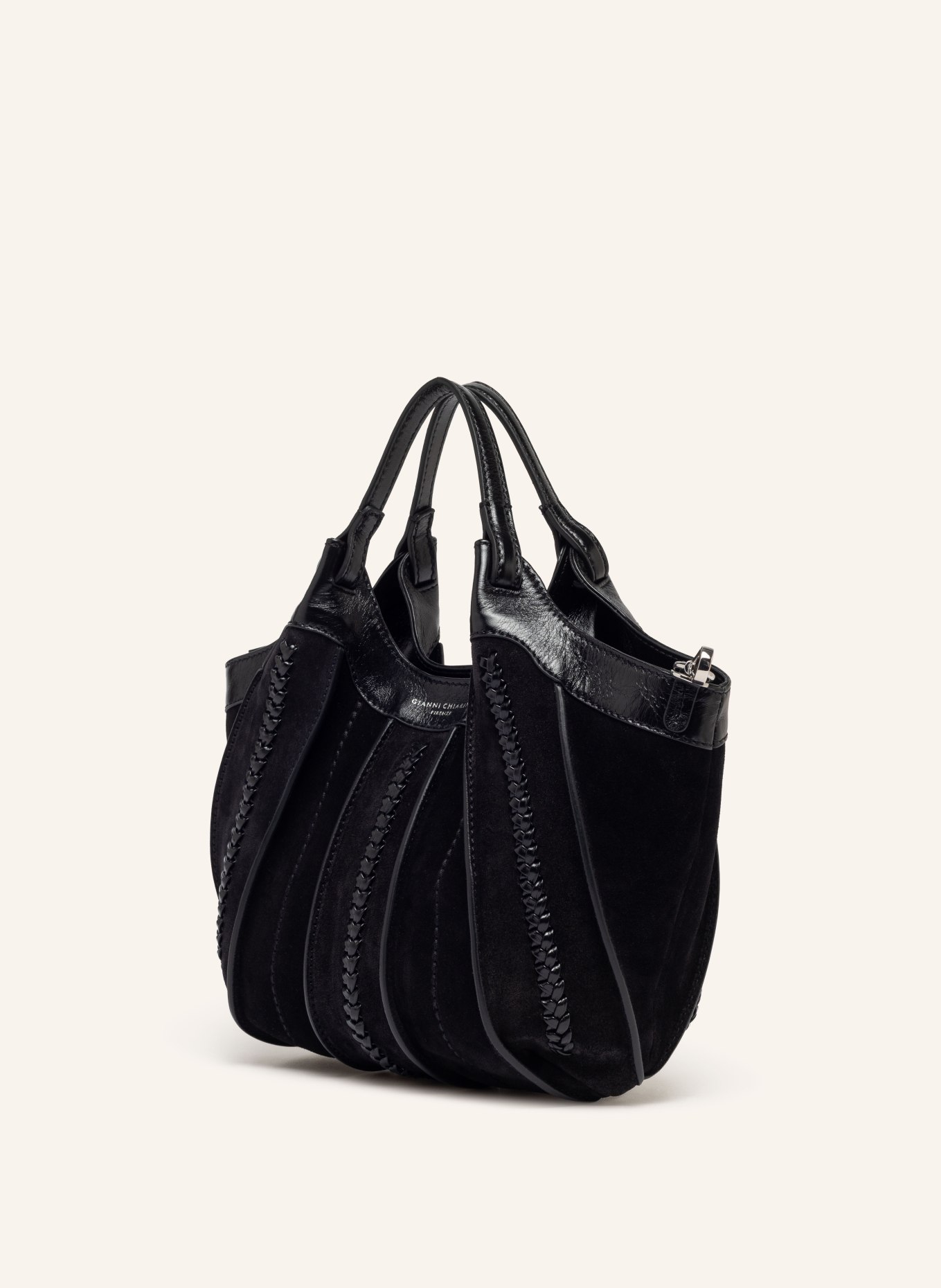 GIANNI CHIARINI Vaková kabelka DUA MEDIUM: ČERNÁ