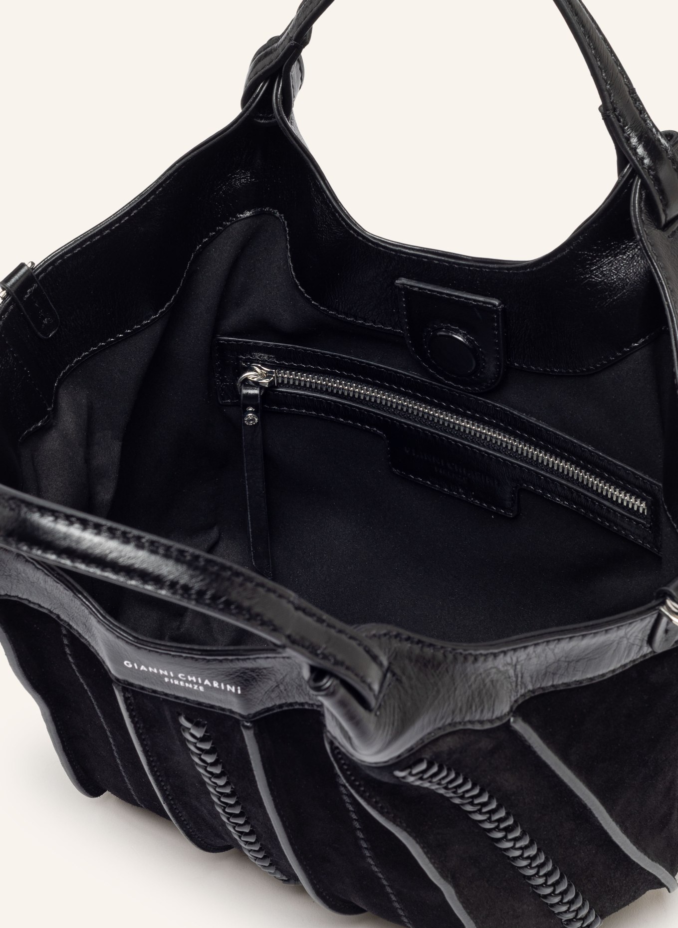 GIANNI CHIARINI Vaková kabelka DUA MEDIUM: ČERNÁ