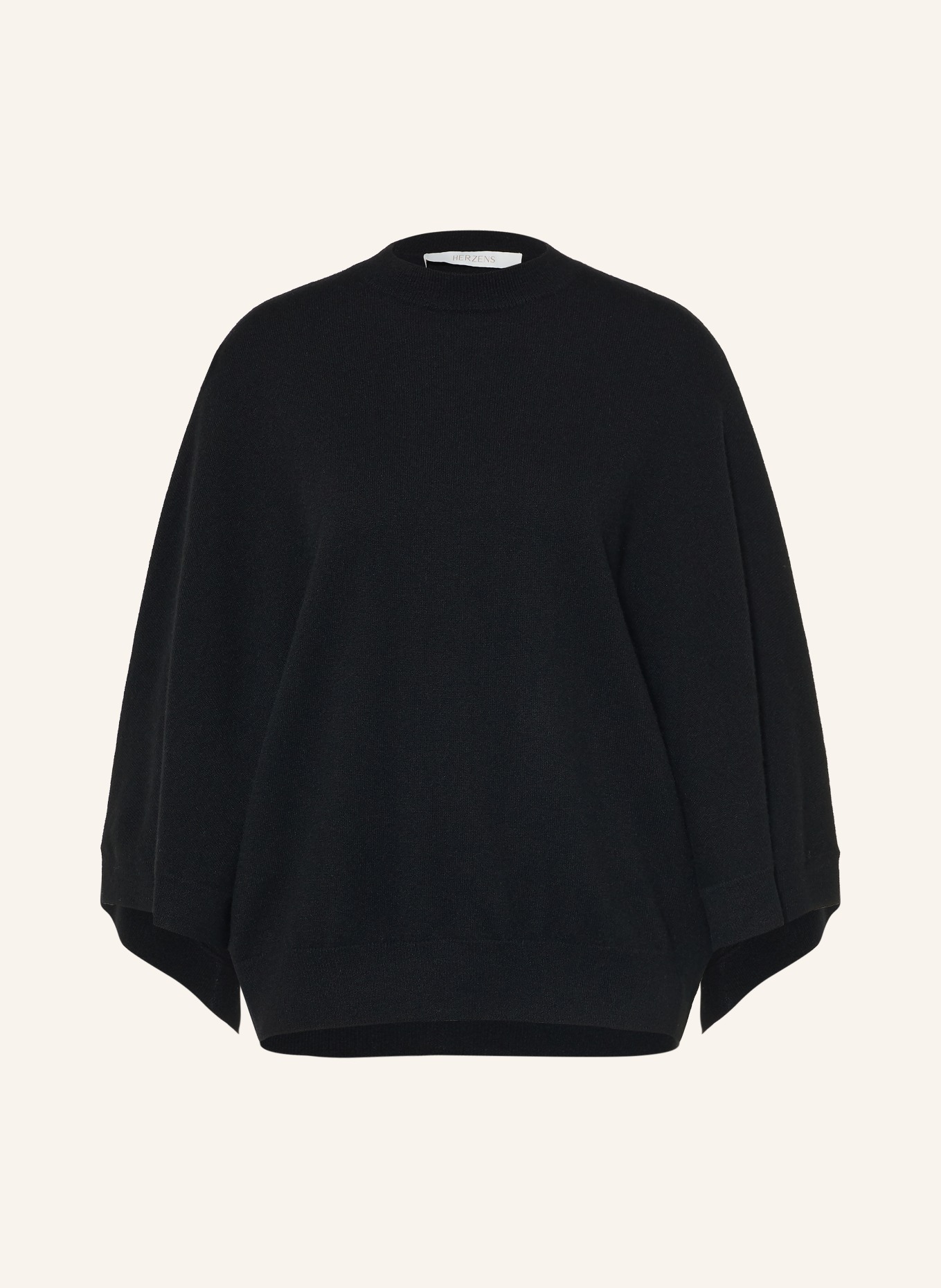 HERZENS Cashmere Sweater: BLACK