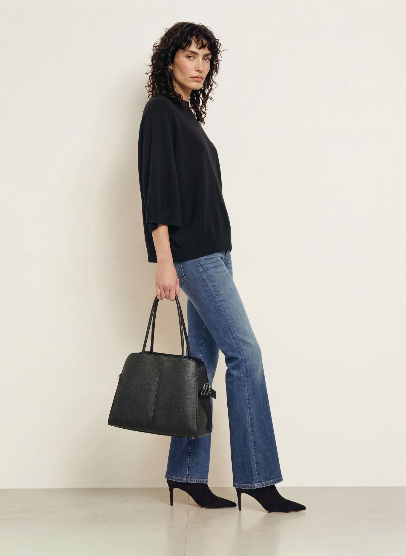 HERZENS Cashmere Sweater: BLACK