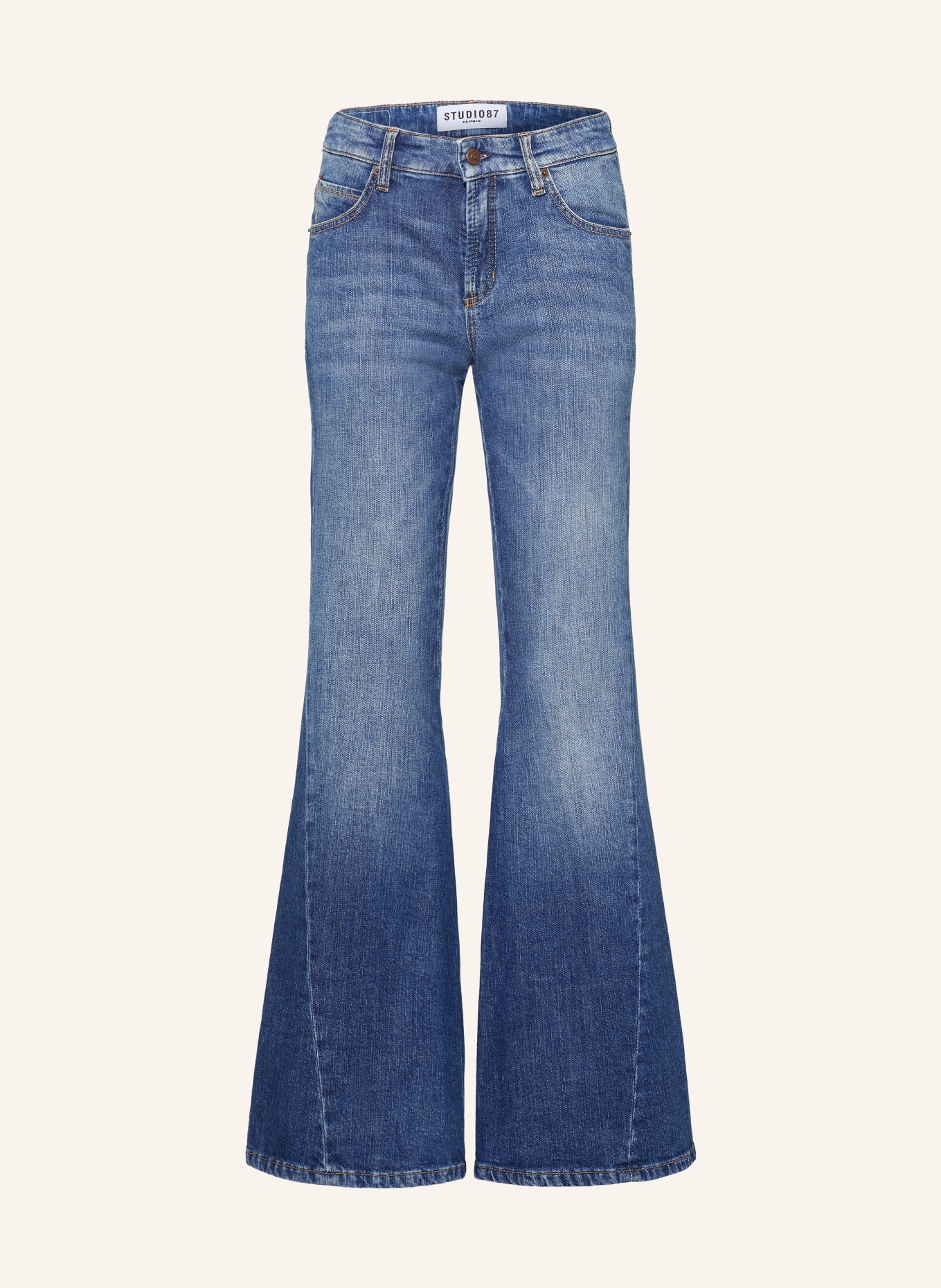 CAMBIO Flared Jeans FABIENNE: 5077 slub dark used
