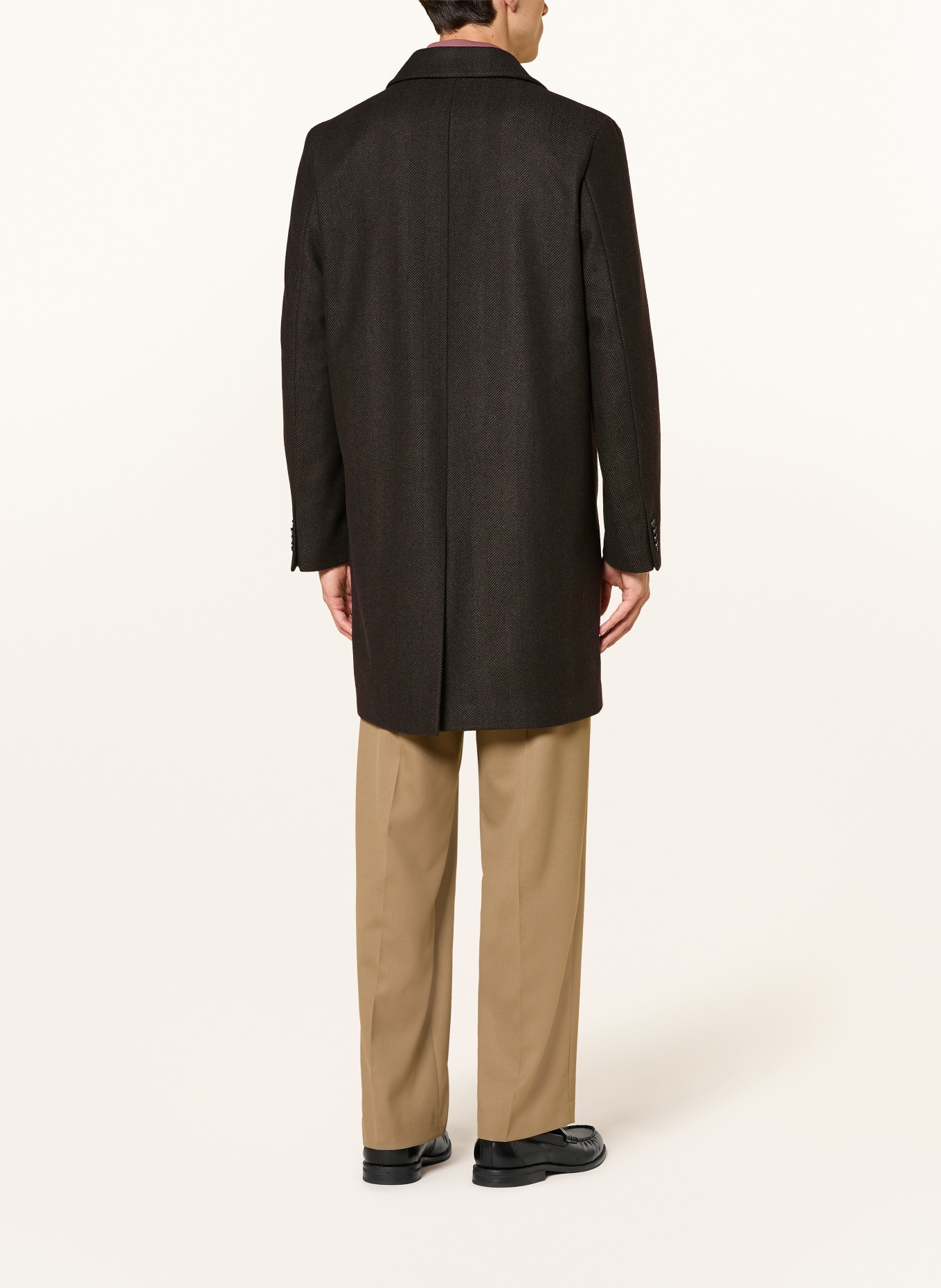 HUGO MALTE Wool coat: DARK GREEN