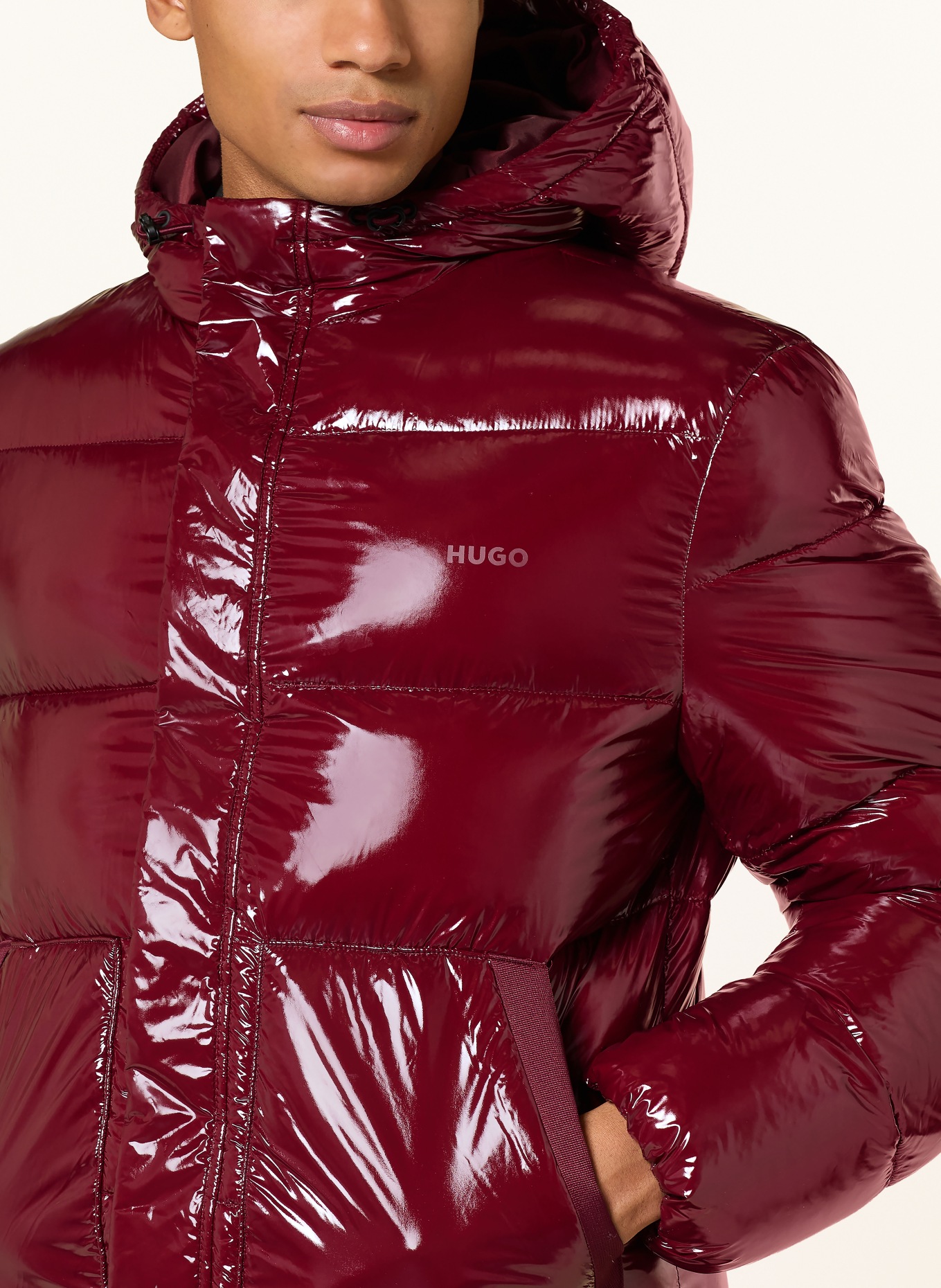 HUGO Steppjacke BAROS: DUNKELROT