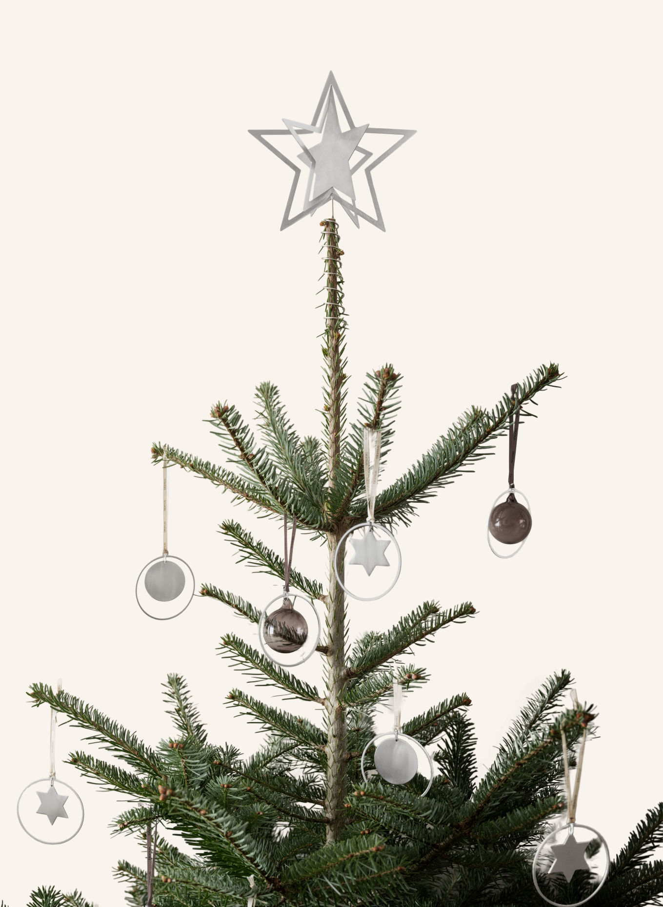 blomus 4er-Set Dekoanhänger KITAI: SILBER