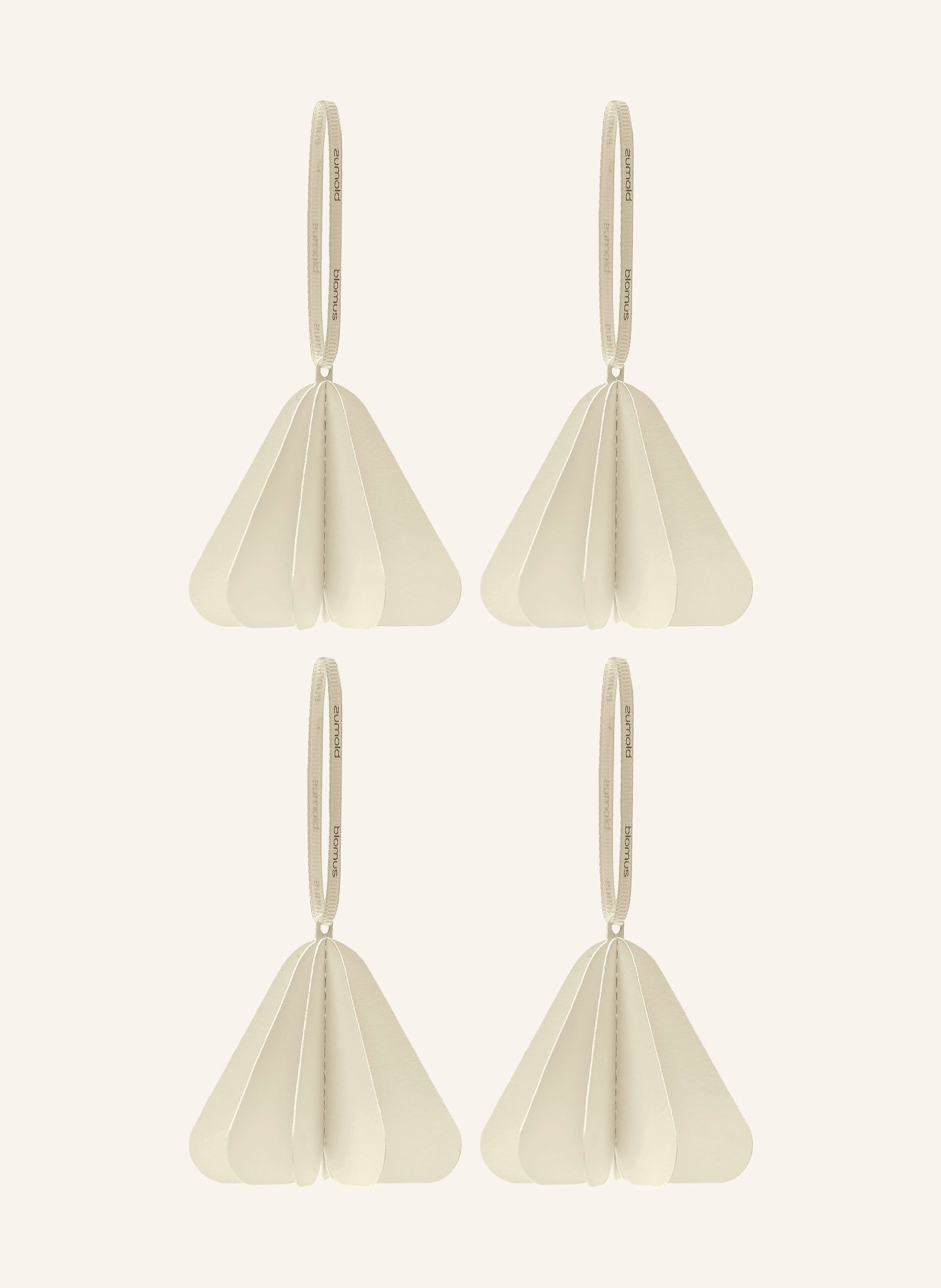 blomus 4er-Set Dekoanhänger KAZARY: CREME
