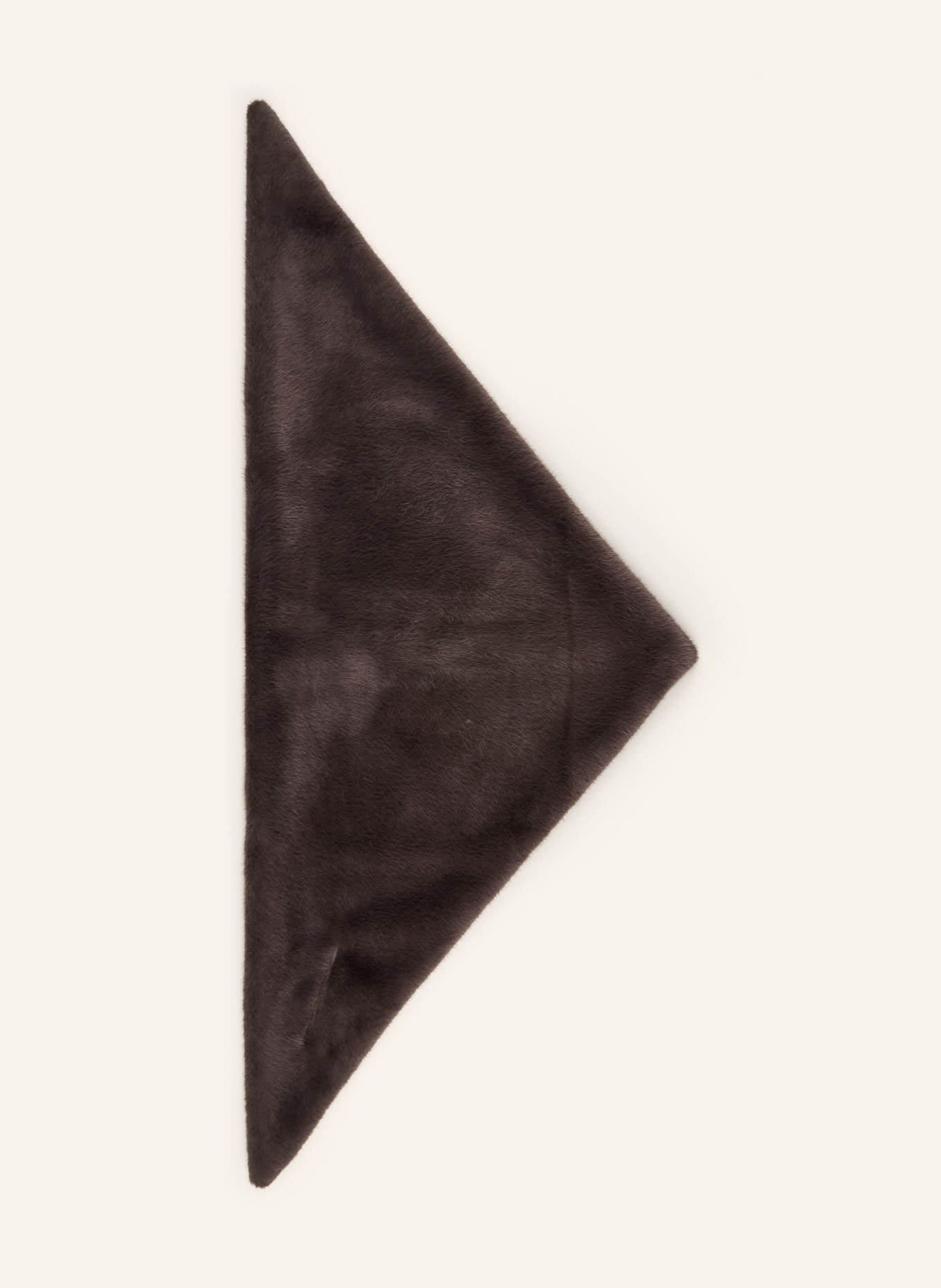 HERNO Faux fur triangular scarf: DARK GRAY
