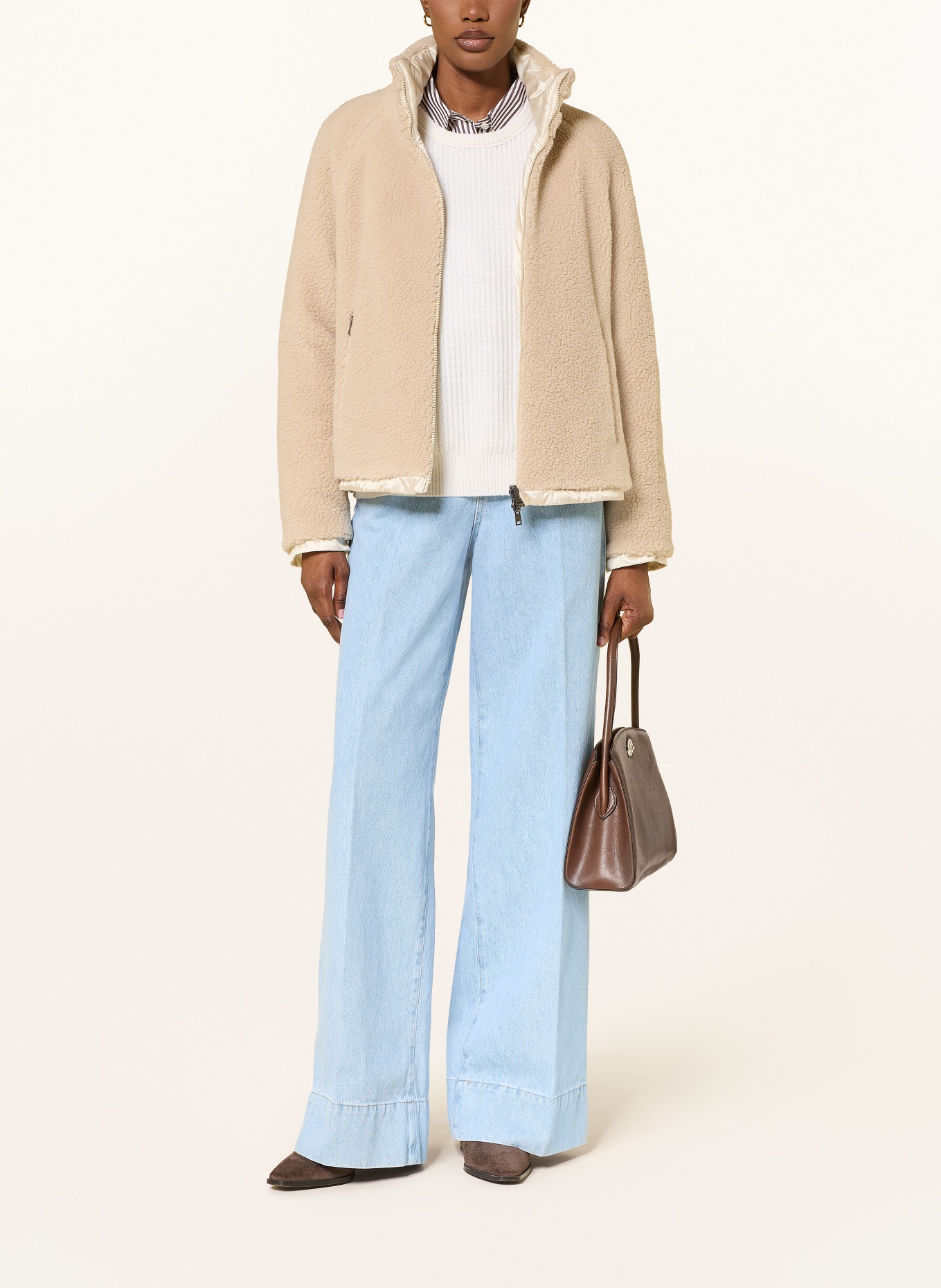 HERNO Teddyfell-Jacke zum Wenden: BEIGE