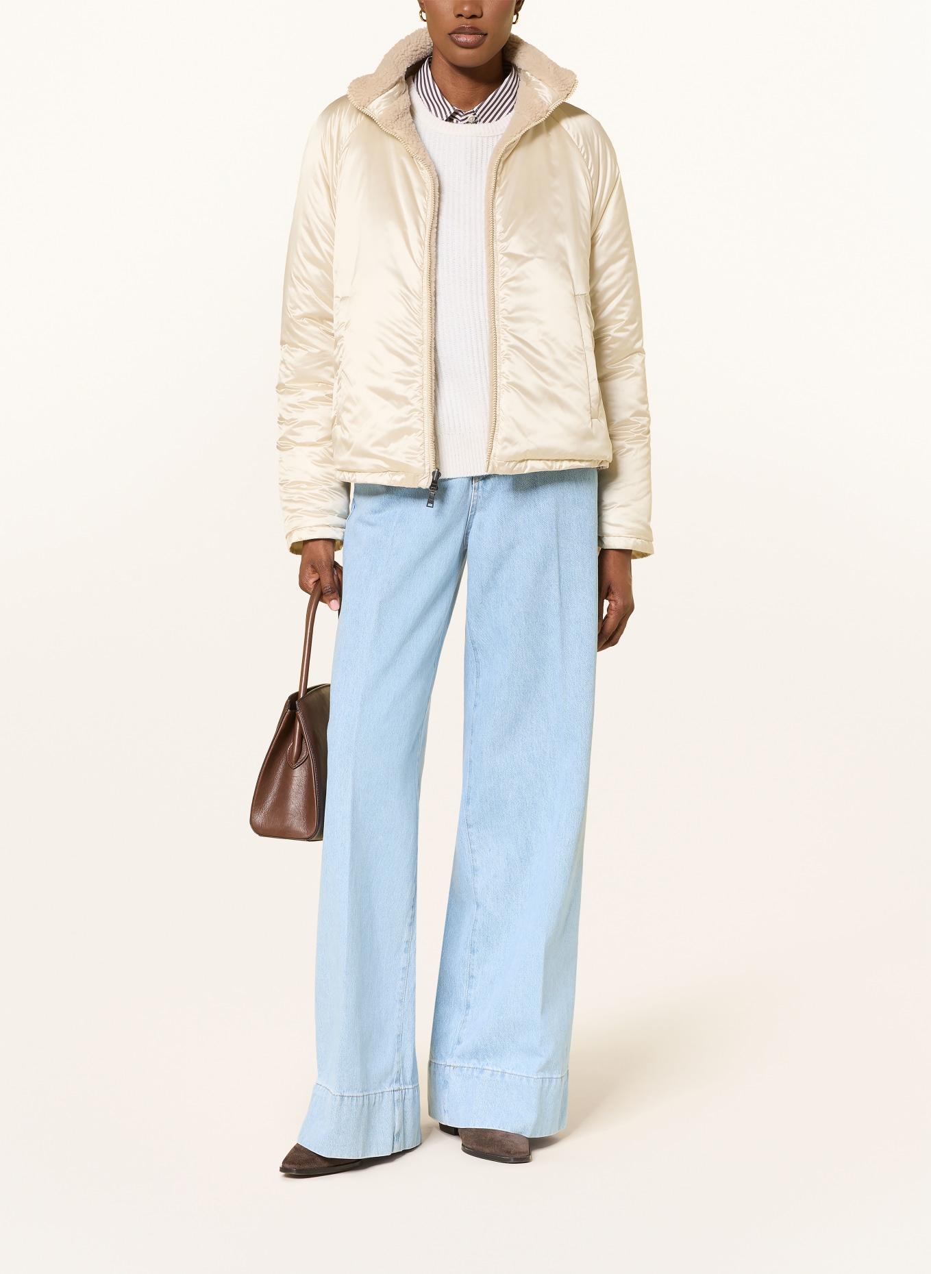HERNO Teddyfell-Jacke zum Wenden: BEIGE