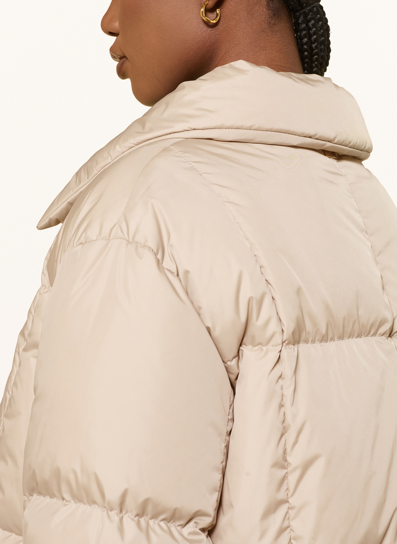 HERNO Daunenjacke mit abnehmbarem Kunstfell: BEIGE / HELLBRAUN