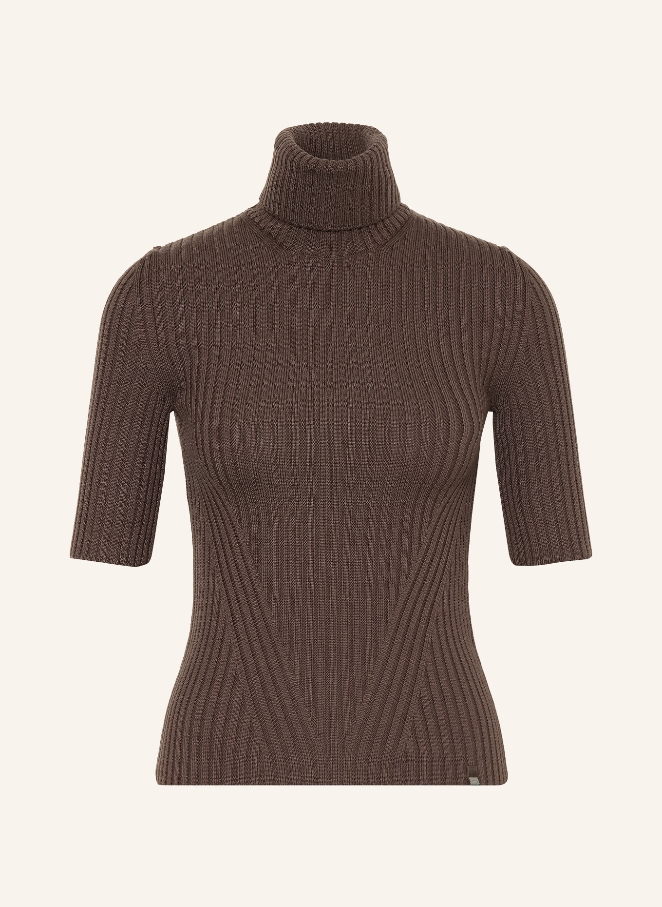 HERNO Haut en maille: MARRON FONCÉ