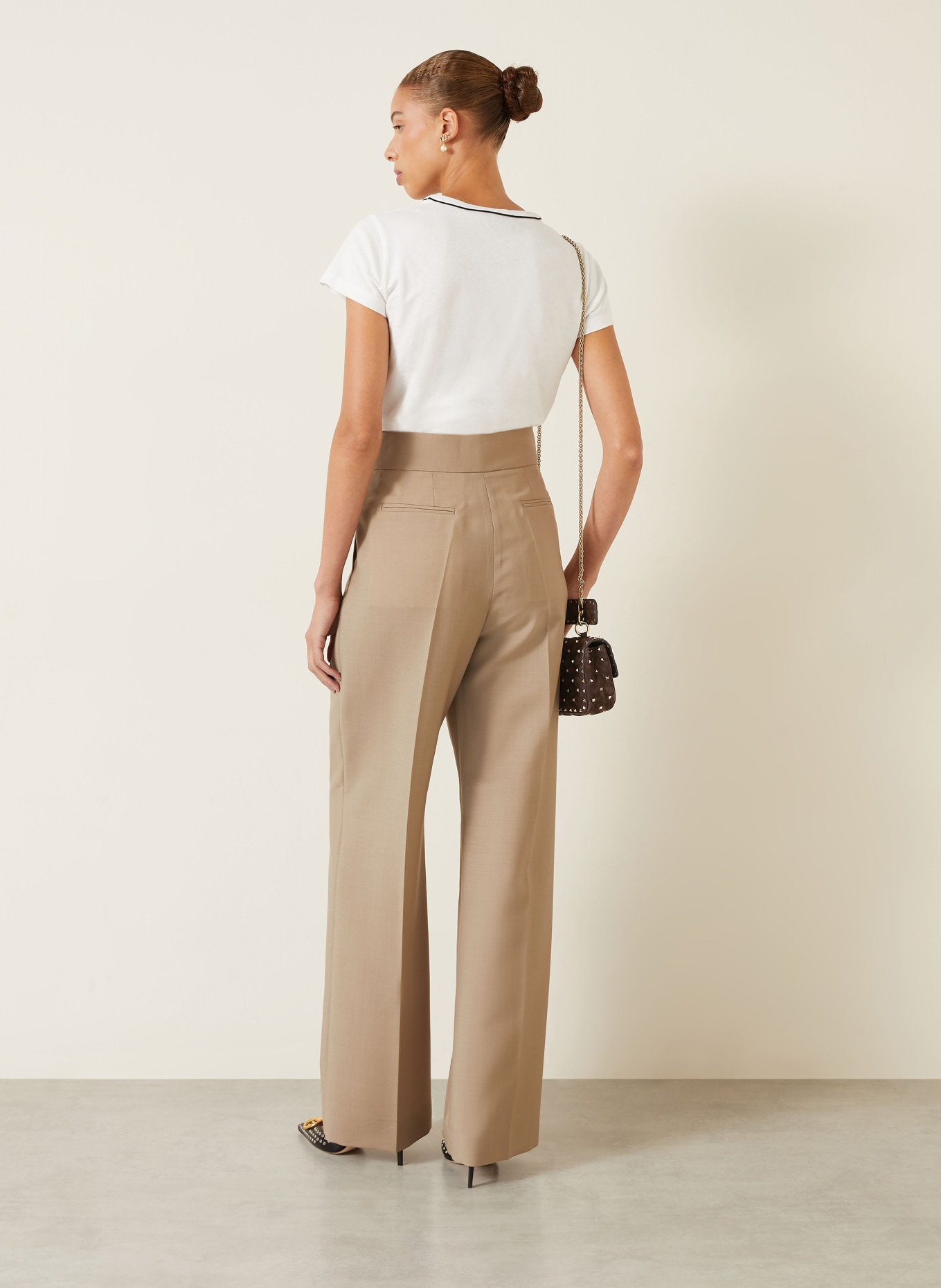 VALENTINO SOLID T-shirt: WHITE