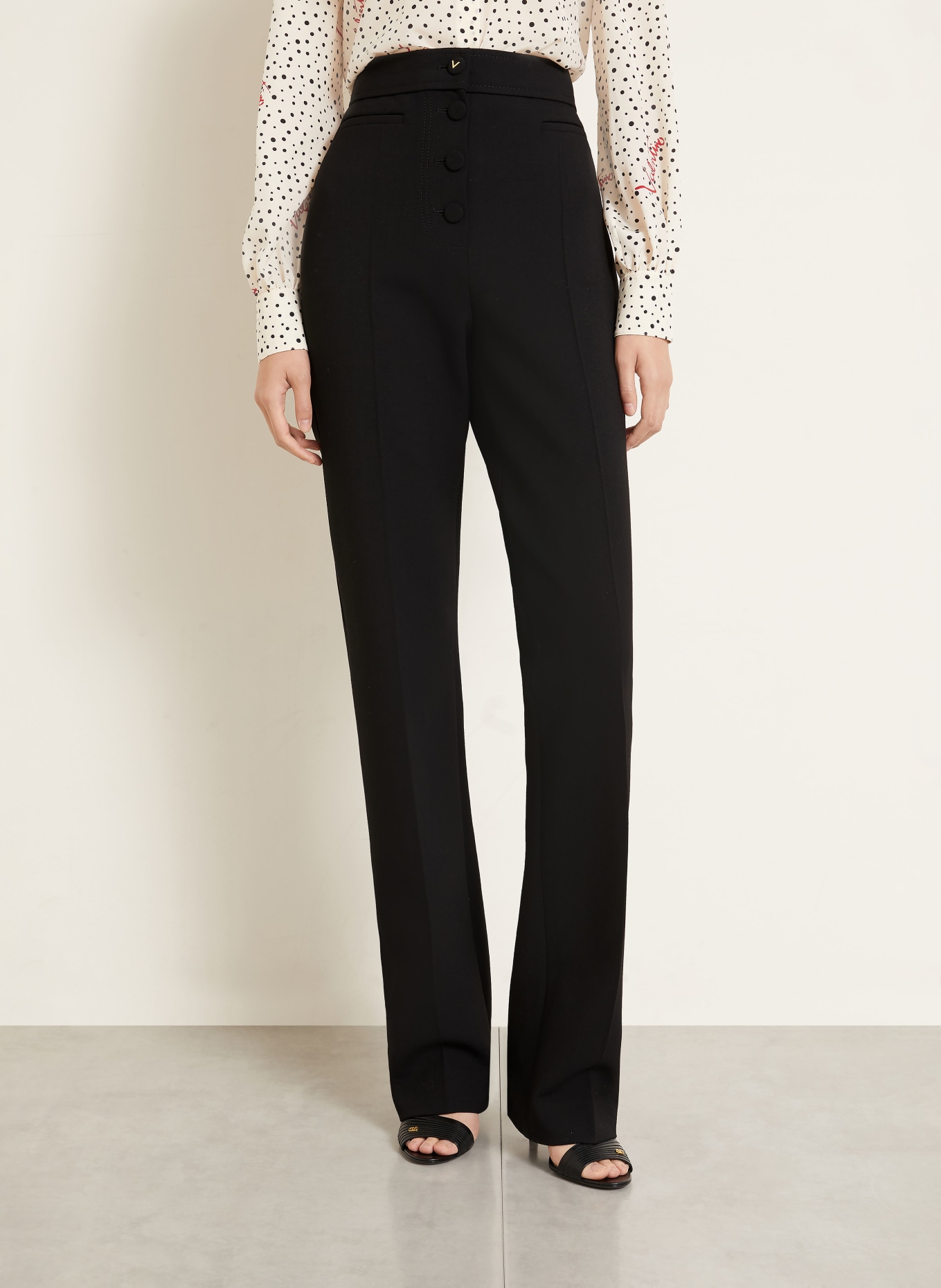 VALENTINO Trousers SOLID: BLACK