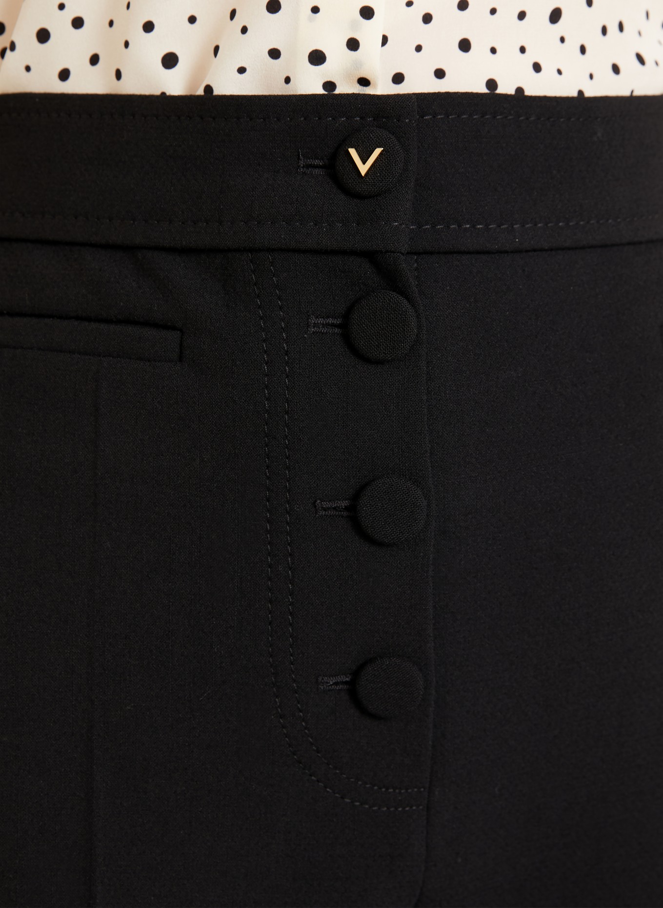 VALENTINO Trousers SOLID: BLACK