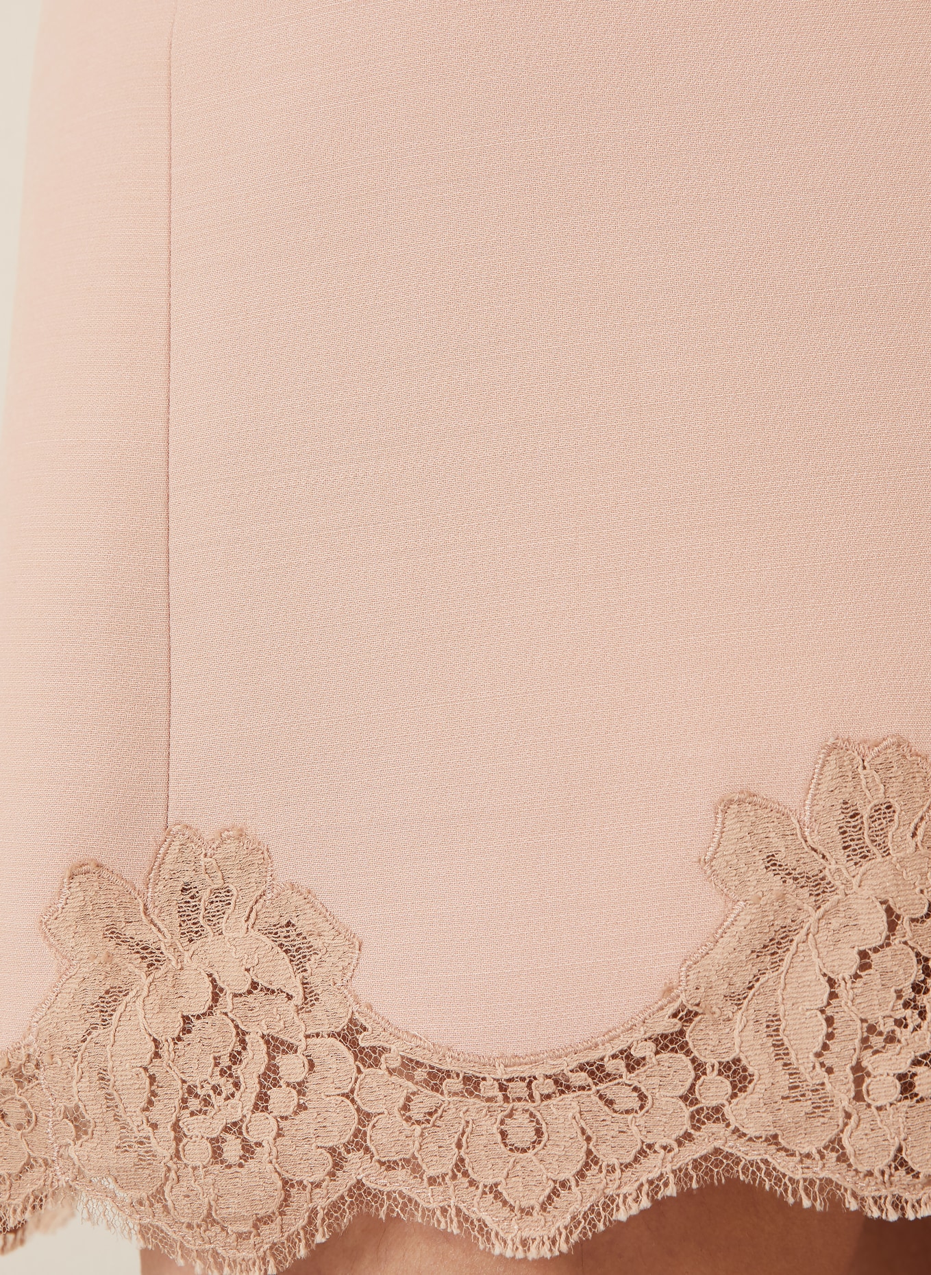VALENTINO Kleid SOLID mit Seide und Spitze: ROSÉ