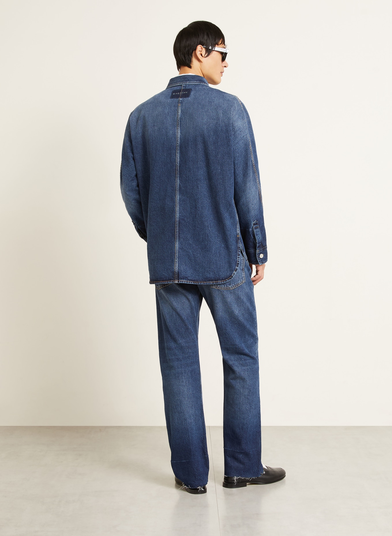 GIVENCHY Jeansskjorte i afslappet pasform: BLÅ