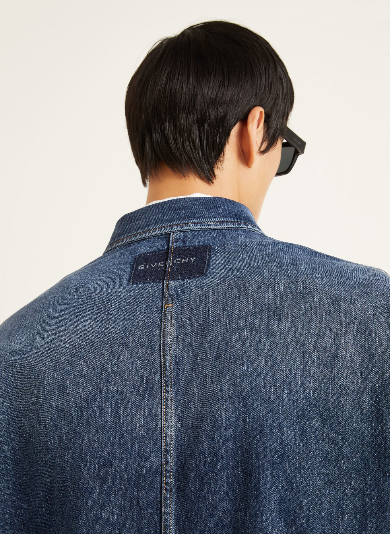 GIVENCHY Jeansskjorte i afslappet pasform: BLÅ