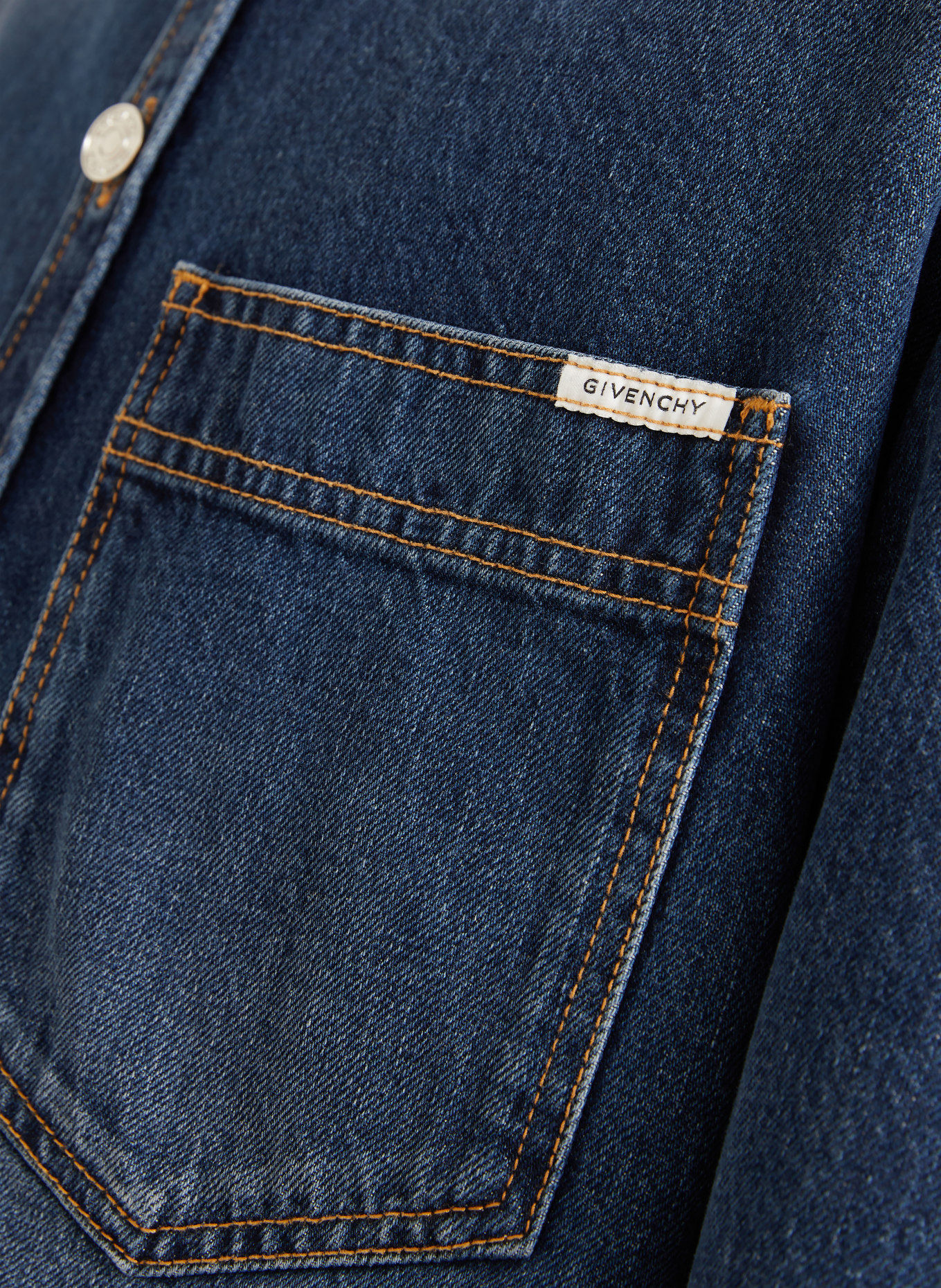 GIVENCHY Jeansskjorte i afslappet pasform: BLÅ
