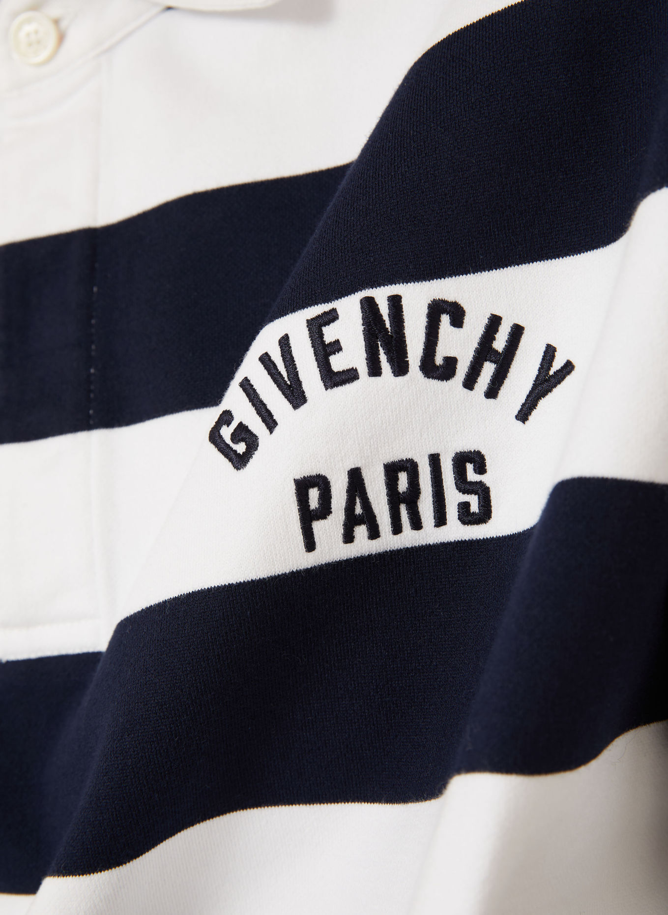 GIVENCHY Sweat-Poloshirt Regular Fit: DUNKELBLAU / WEISS