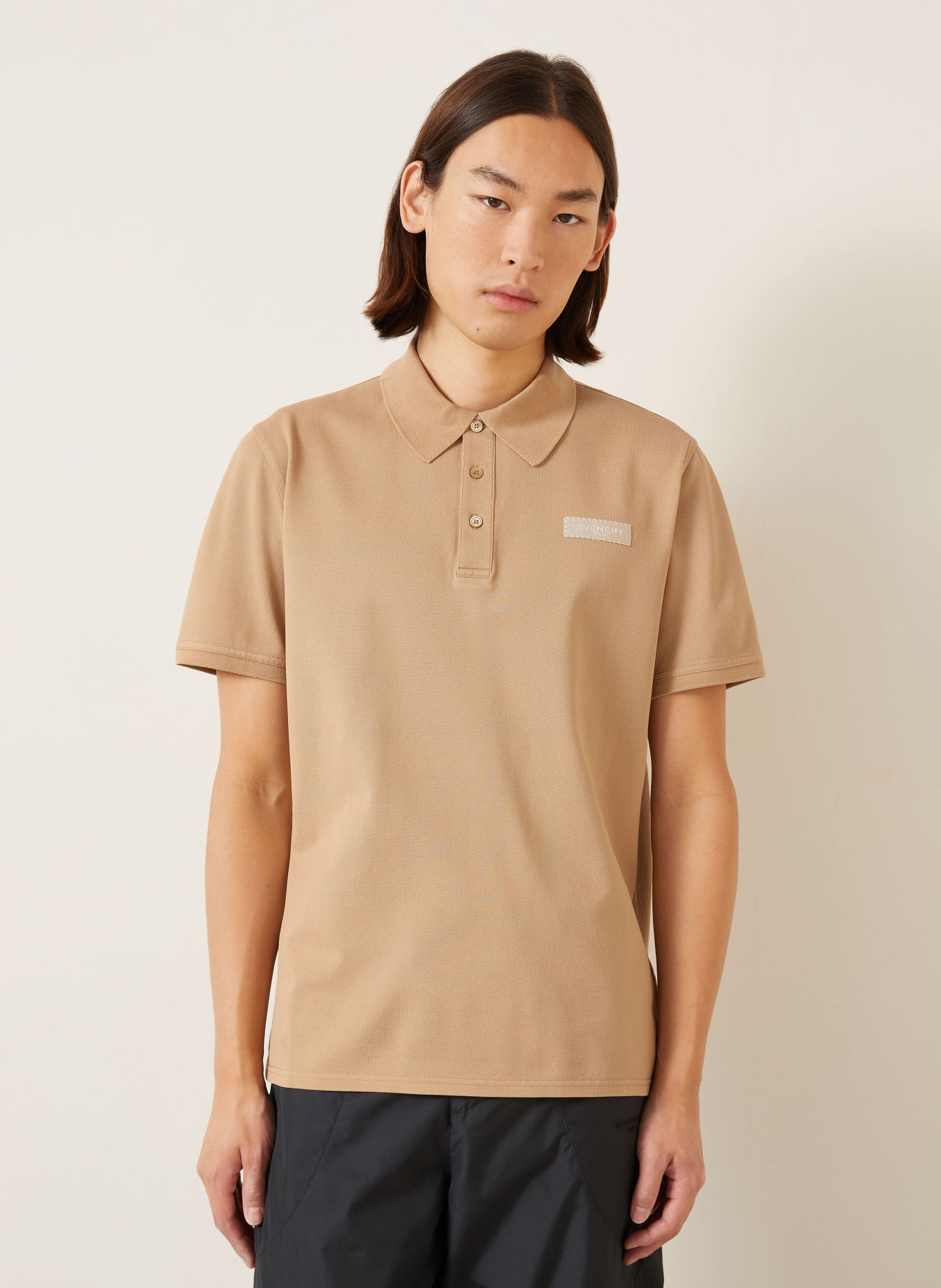 GIVENCHY Piqué polo shirt, Regular Fit: BEIGE